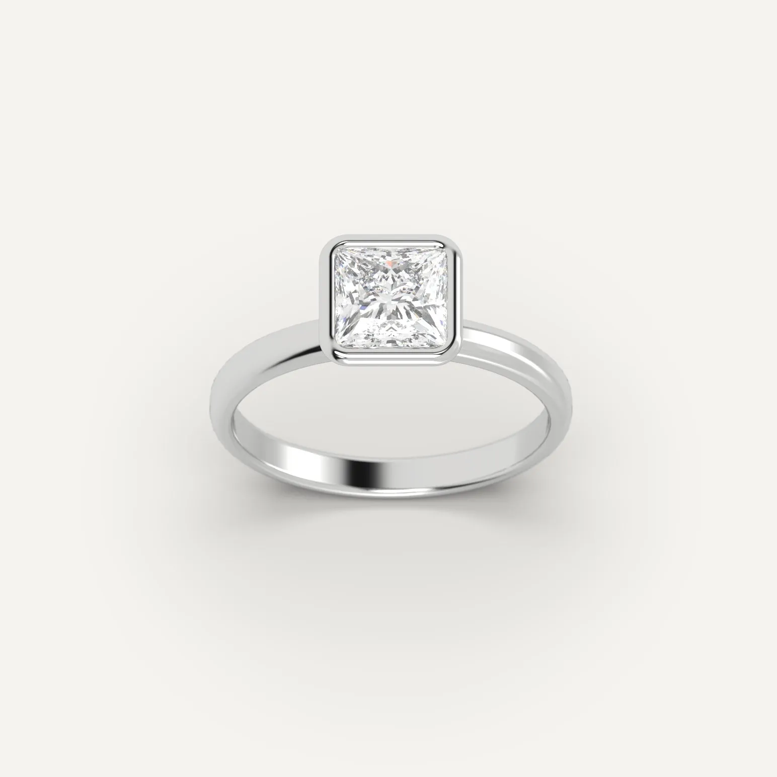 1 carat Princess Cut Diamond Ring