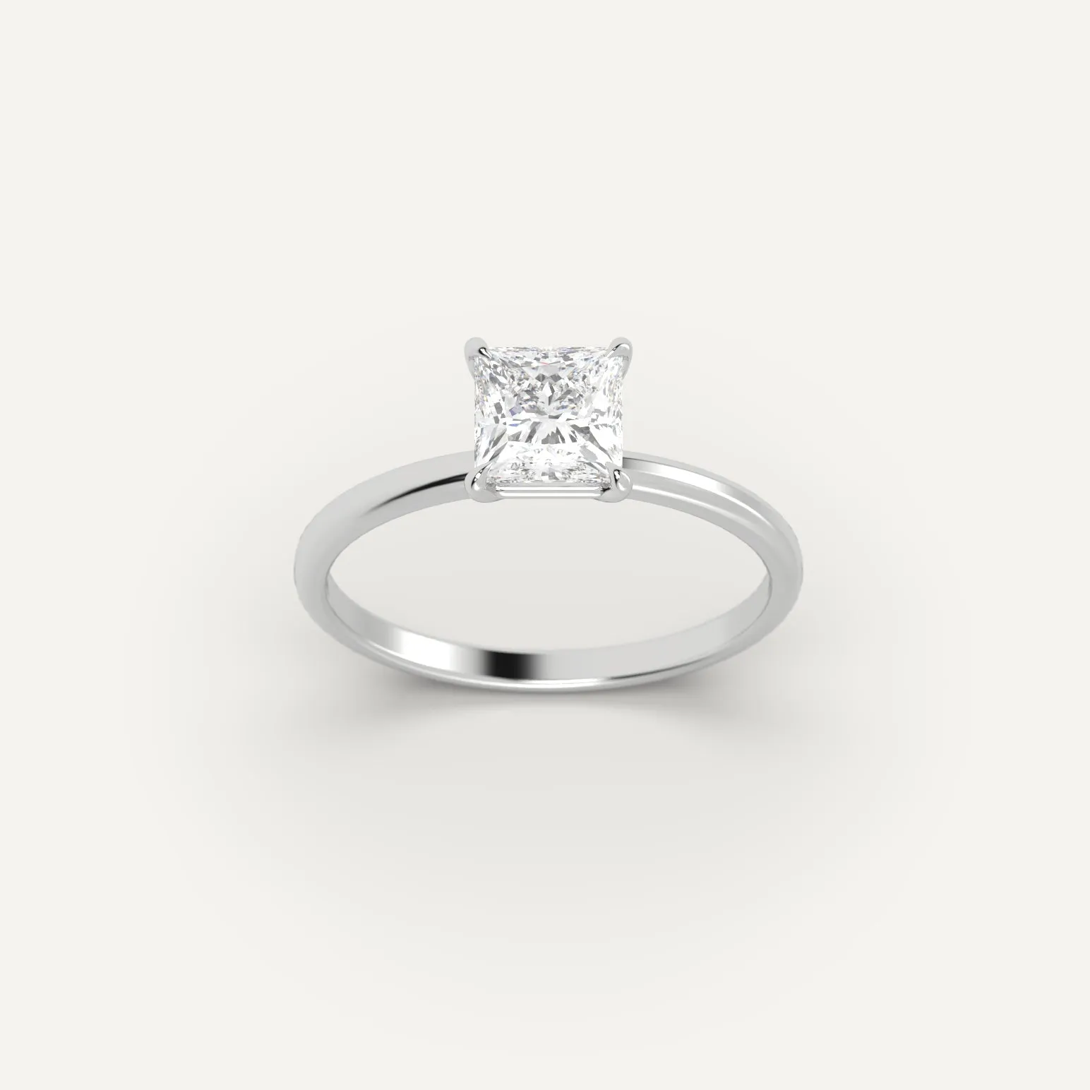 1 carat Princess Cut Diamond Ring