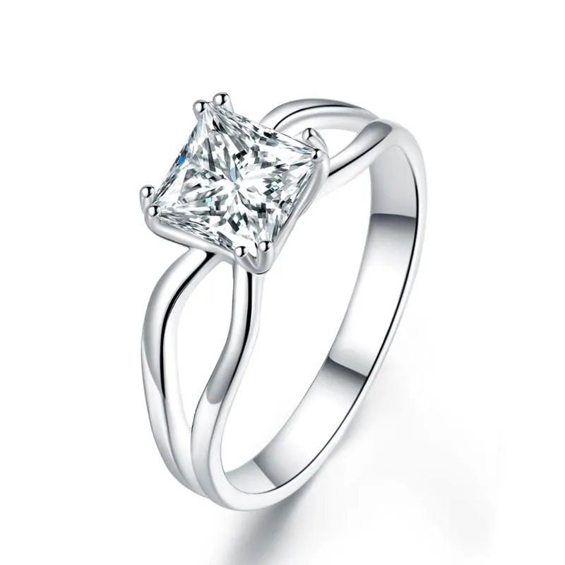 1 Carat Princess Cut Promise Ring