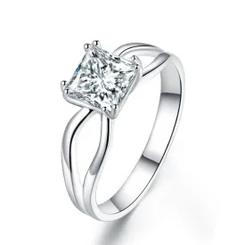 1 Carat Princess Cut Promise Ring