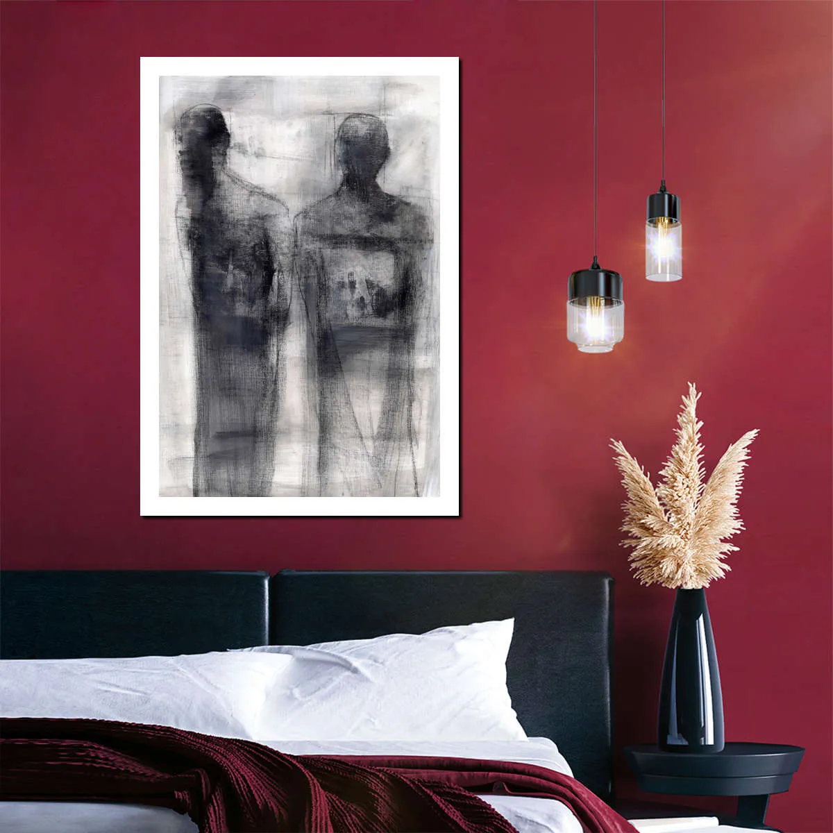 2 Figures Study II Wall Art