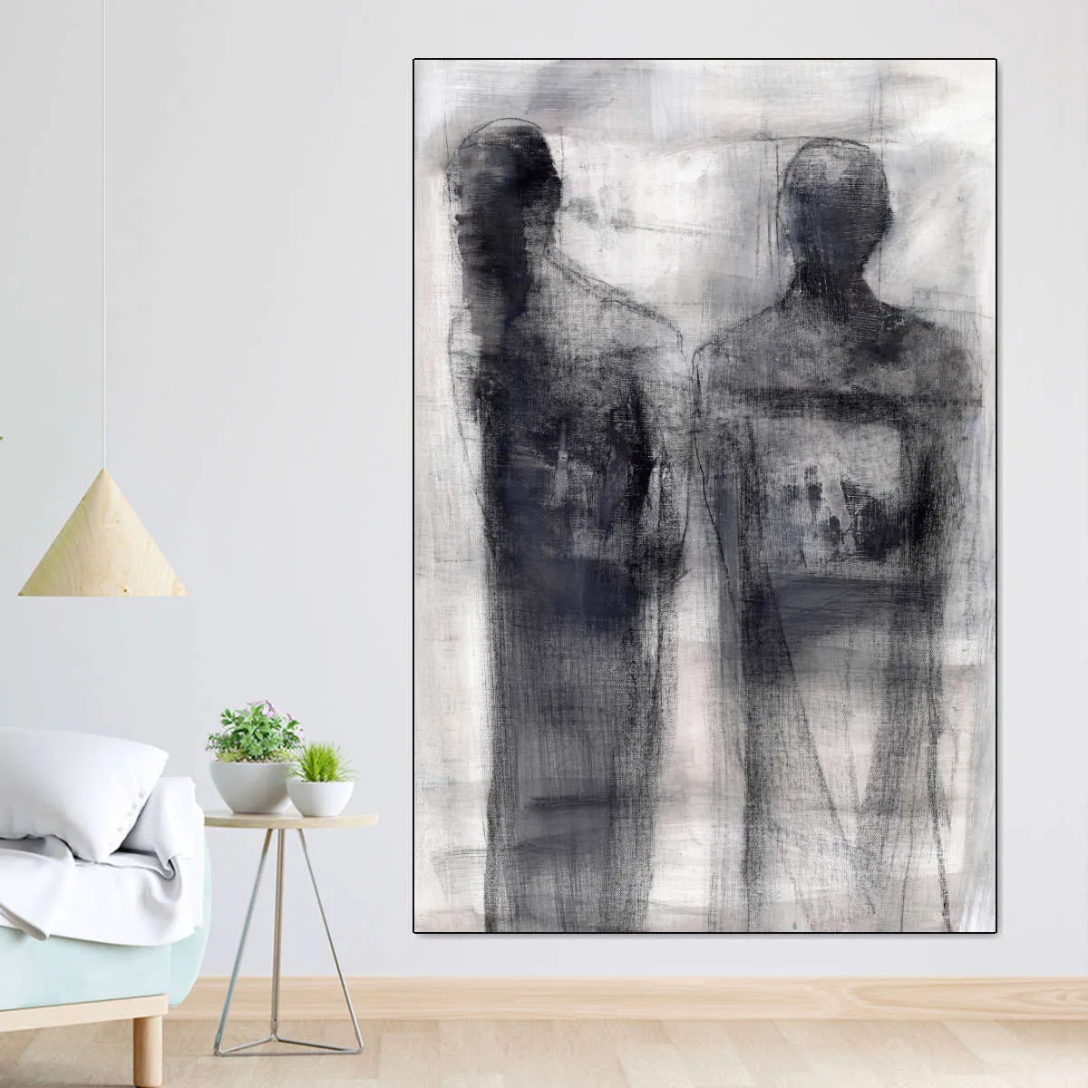 2 Figures Study II Wall Art