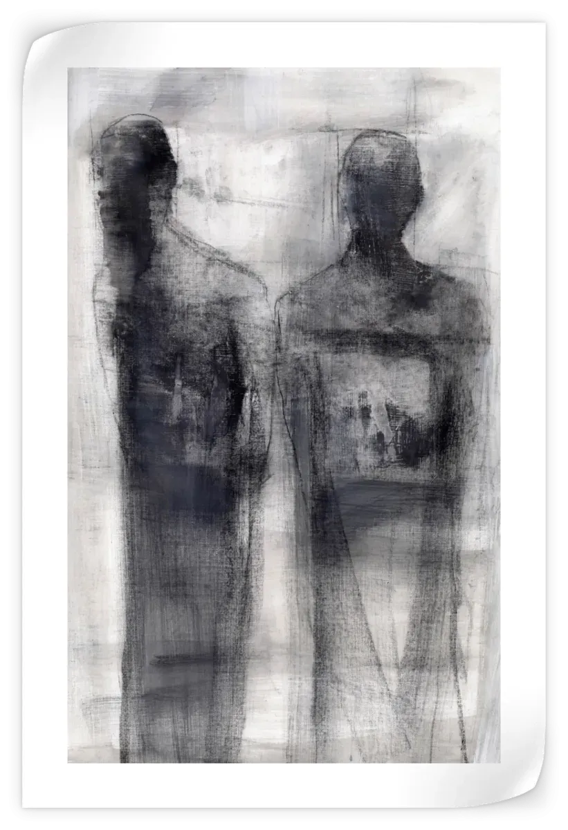 2 Figures Study II Wall Art