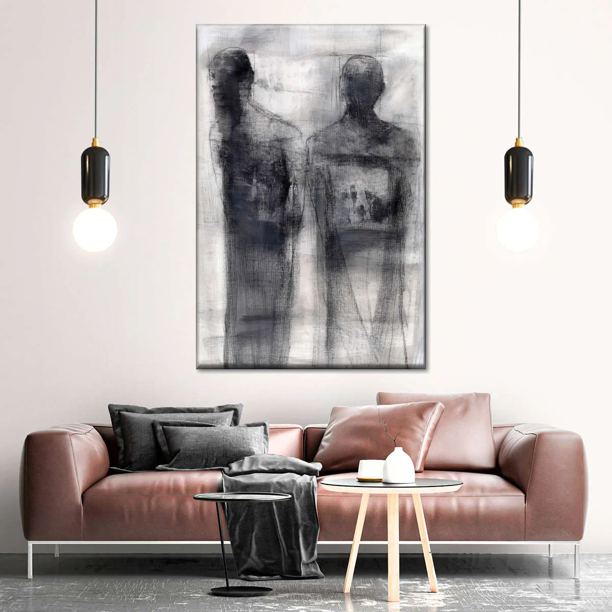 2 Figures Study II Wall Art