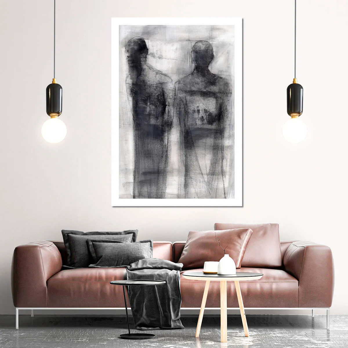 2 Figures Study II Wall Art