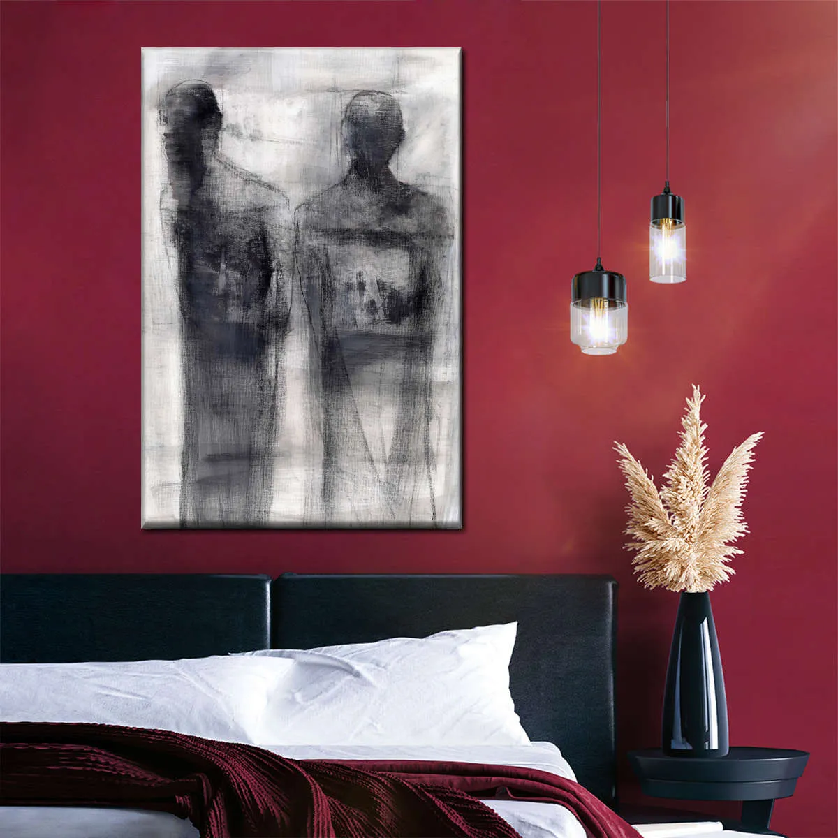 2 Figures Study II Wall Art