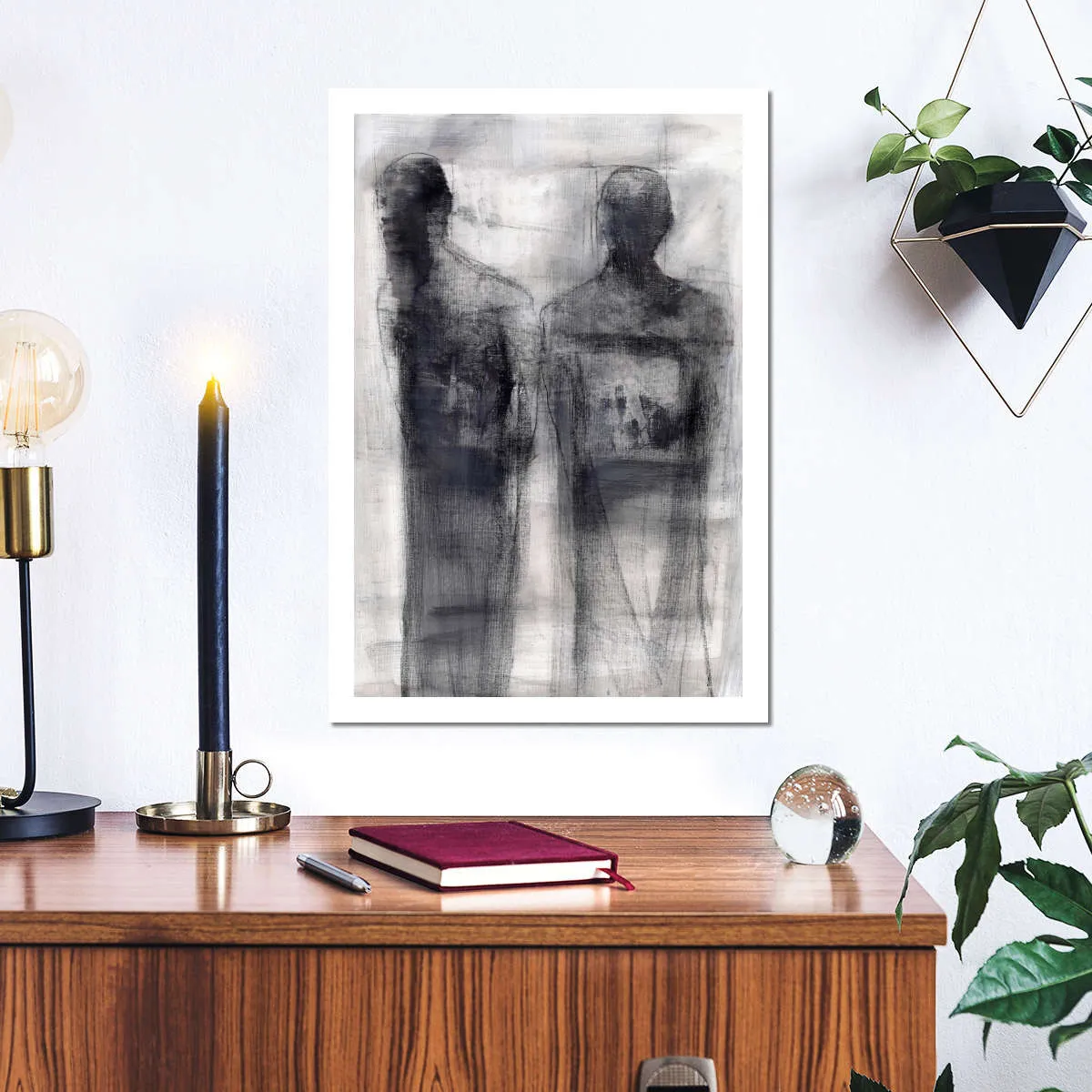 2 Figures Study II Wall Art