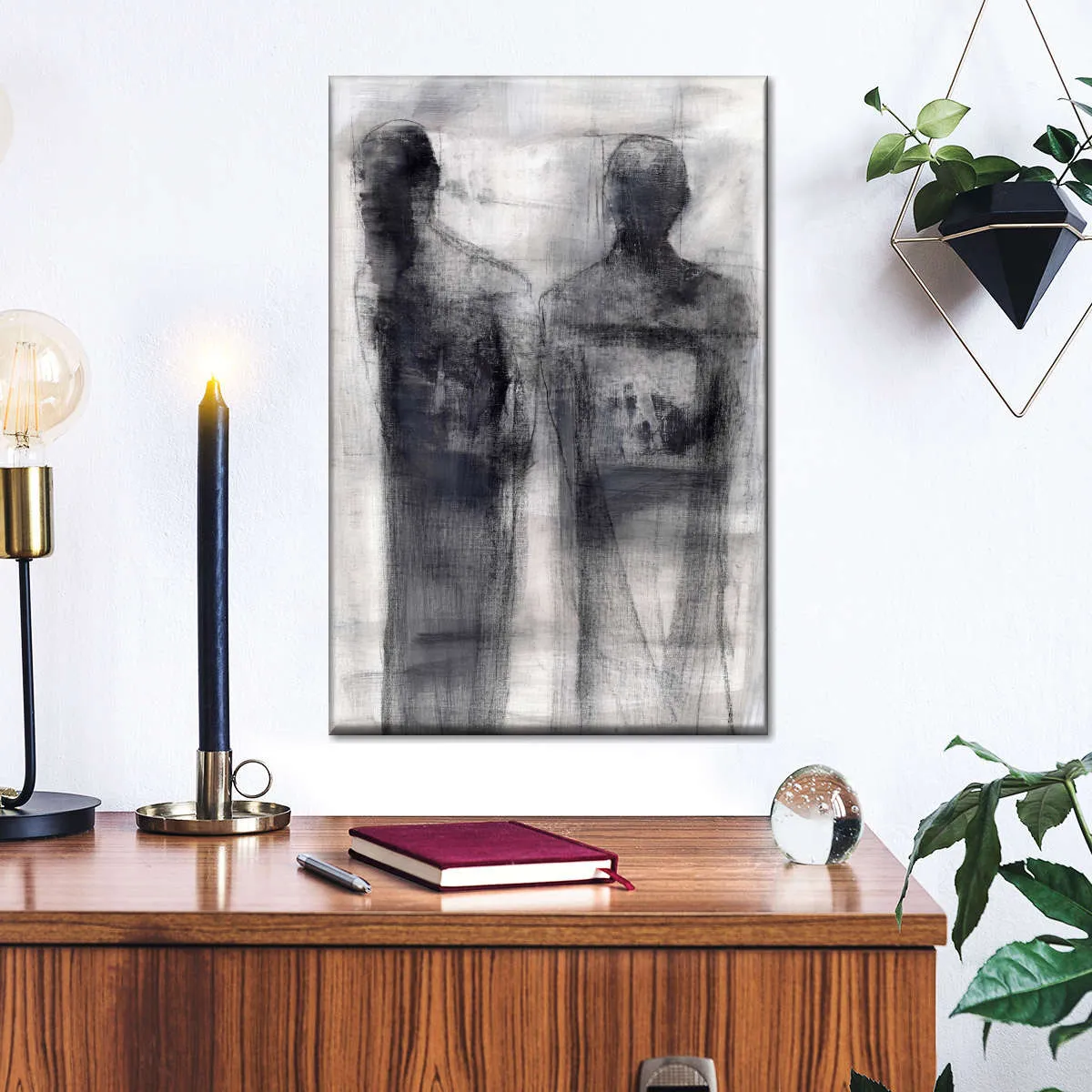 2 Figures Study II Wall Art