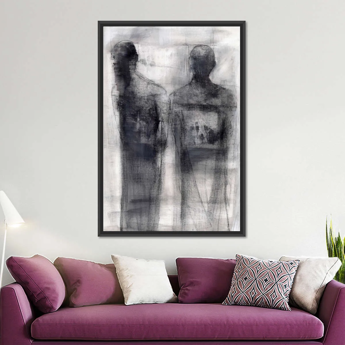 2 Figures Study II Wall Art