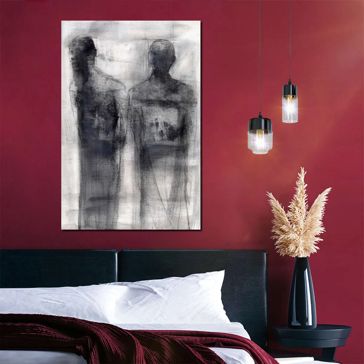 2 Figures Study II Wall Art