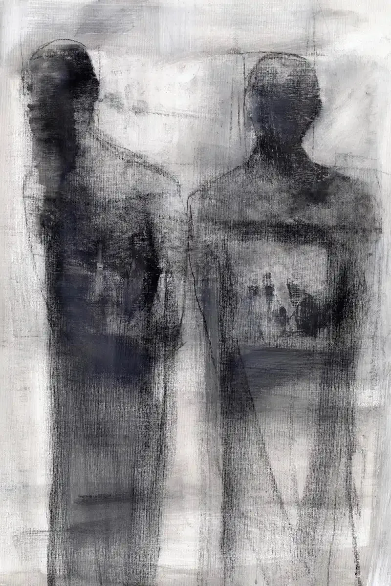 2 Figures Study II Wall Art