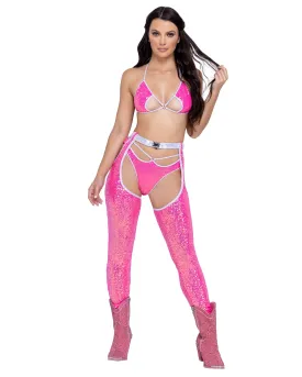 6238 - Sequin Chaps with Belt