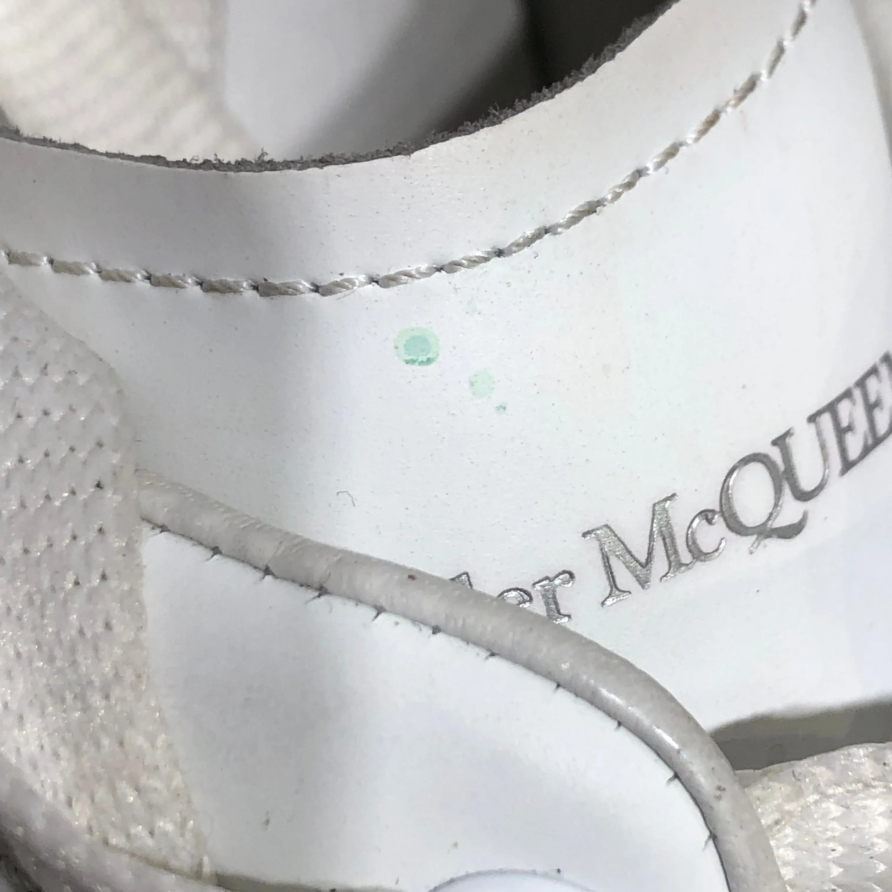 Alexander McQueen/Low-Sneakers/EU 38.5/Nylon/WHT/BLACK DETAIL SEE THROUGH SOLE