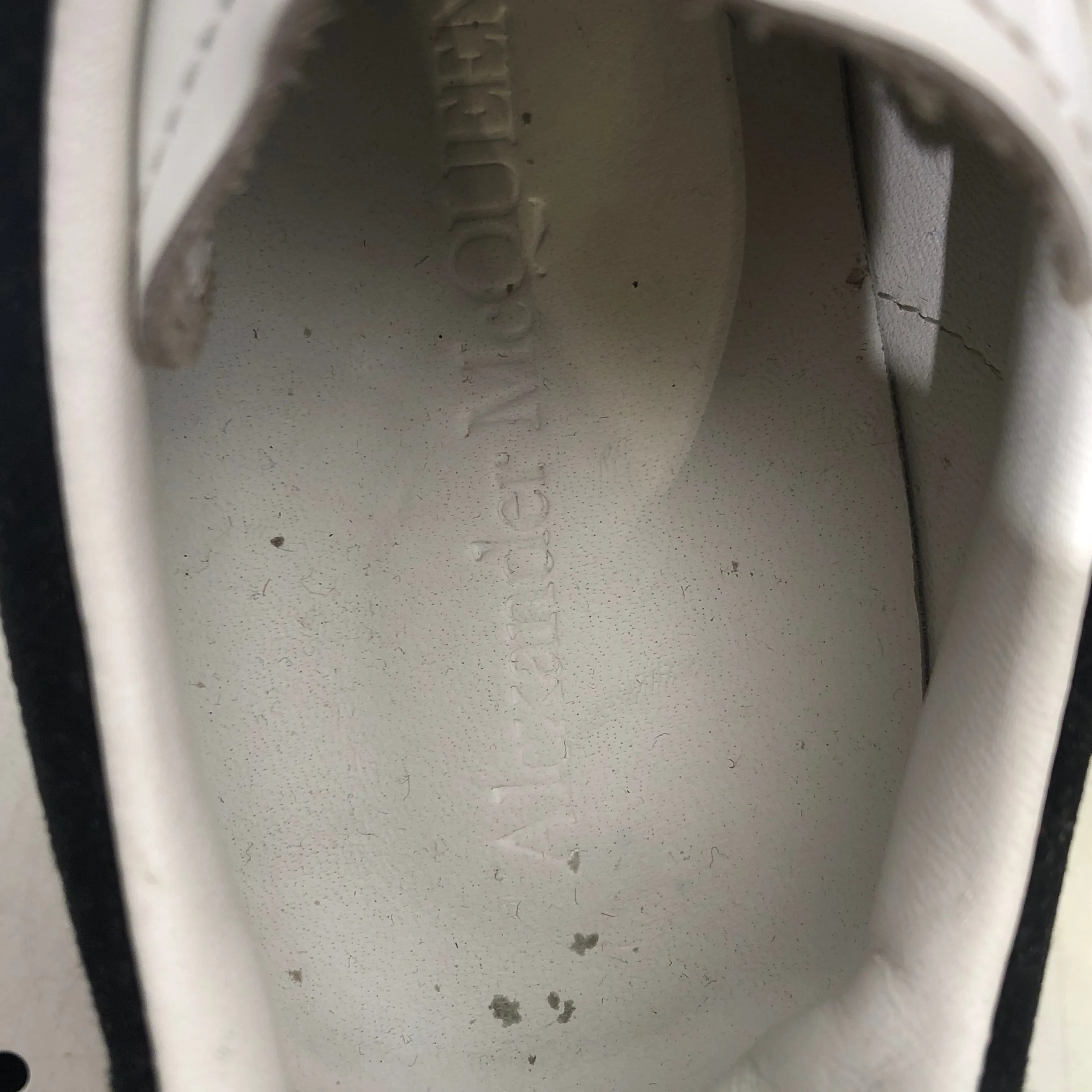 Alexander McQueen/Low-Sneakers/EU 38.5/Nylon/WHT/BLACK DETAIL SEE THROUGH SOLE