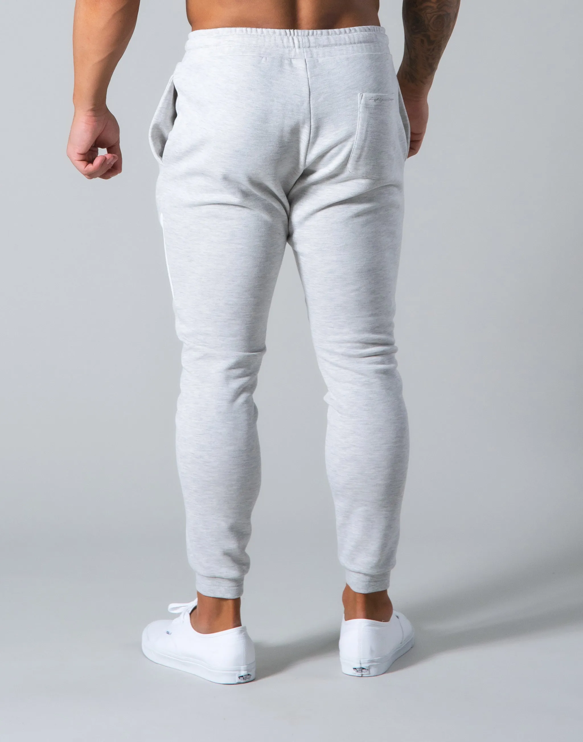 Angle Wide Line Sweat Pants - Grey