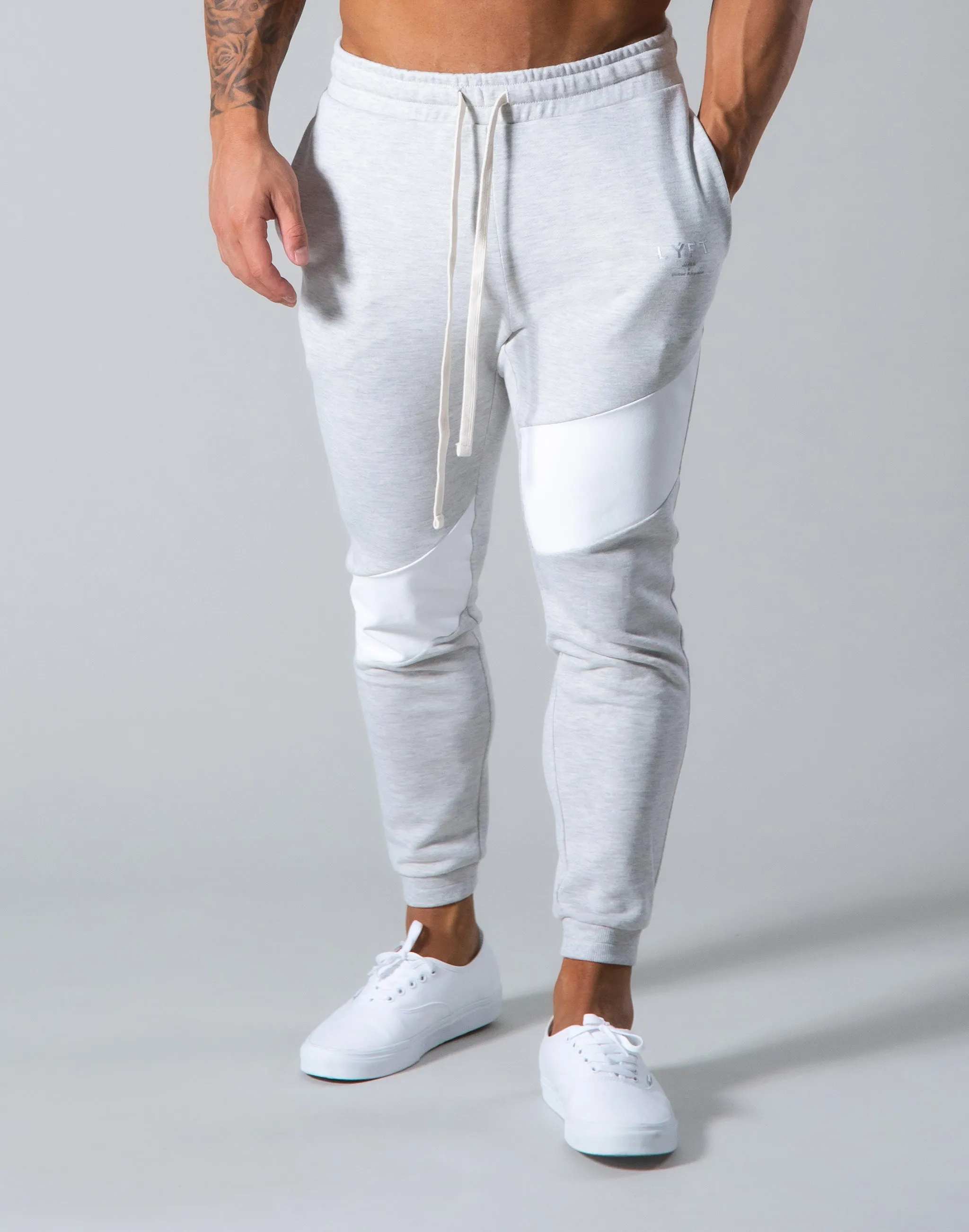 Angle Wide Line Sweat Pants - Grey