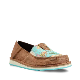 Ariat Ladies Cruiser Copper Metallic & Bucking Turquoise Shoes 10040357