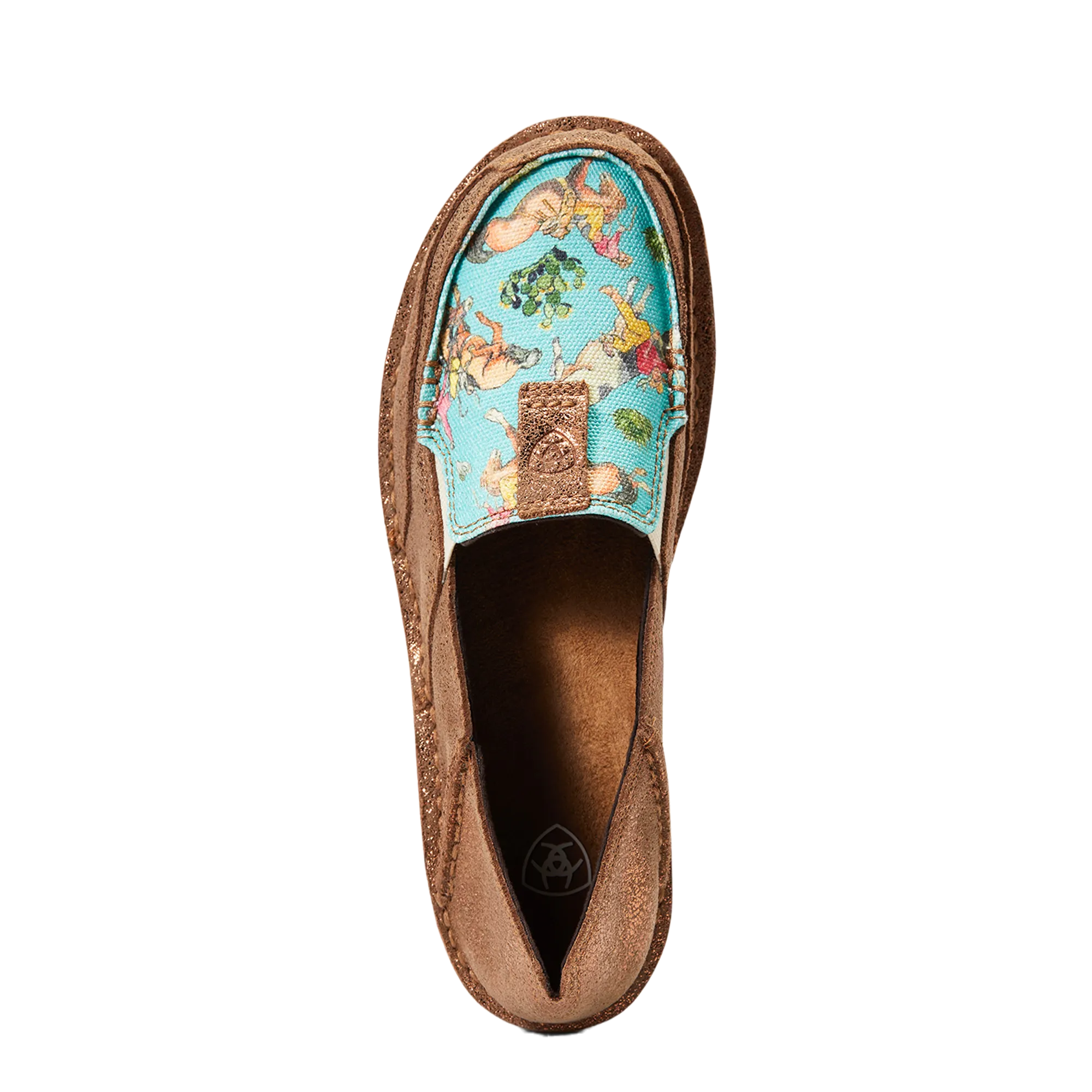 Ariat Ladies Cruiser Copper Metallic & Bucking Turquoise Shoes 10040357