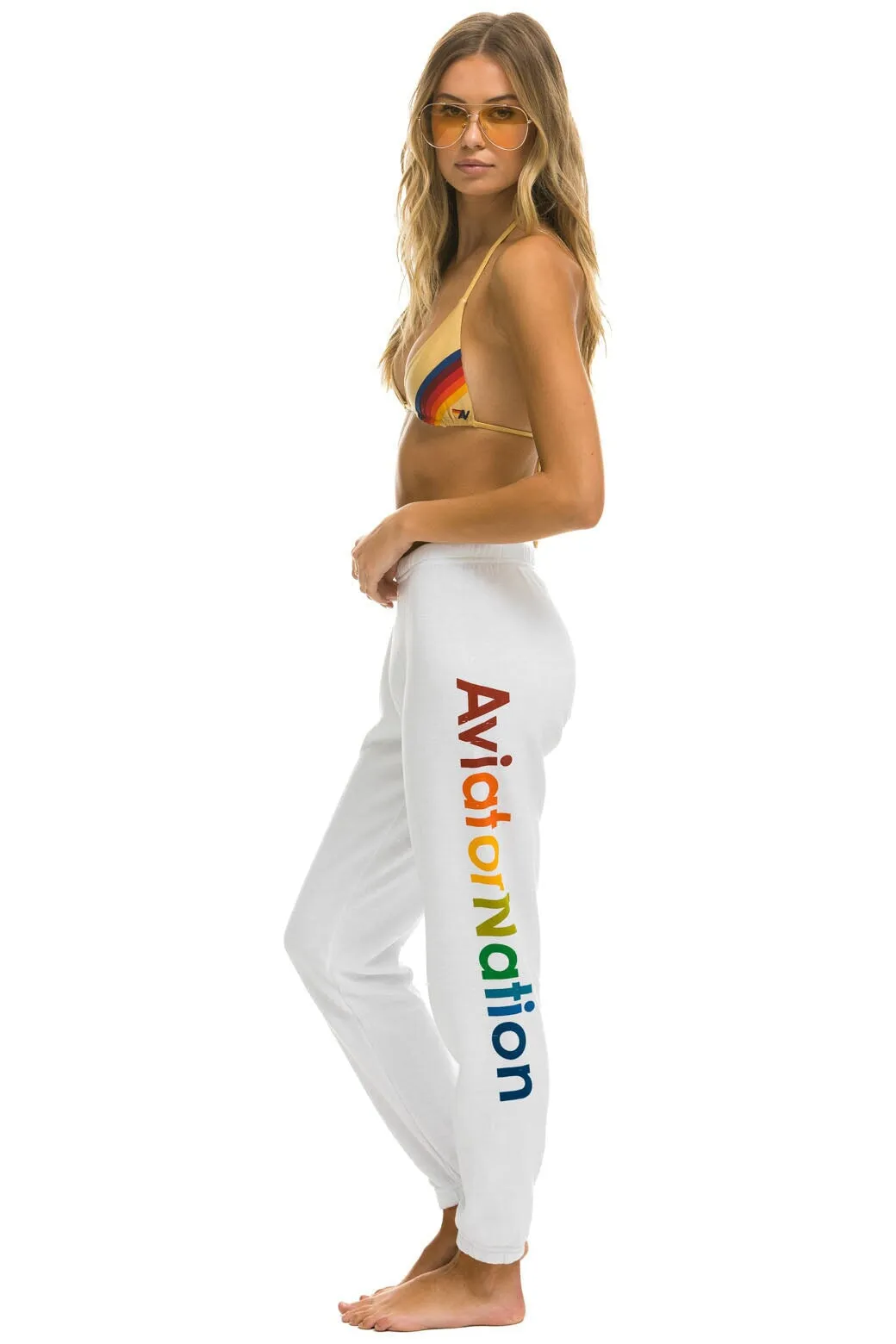 AVIATOR NATION SF - SWEATPANTS WHT