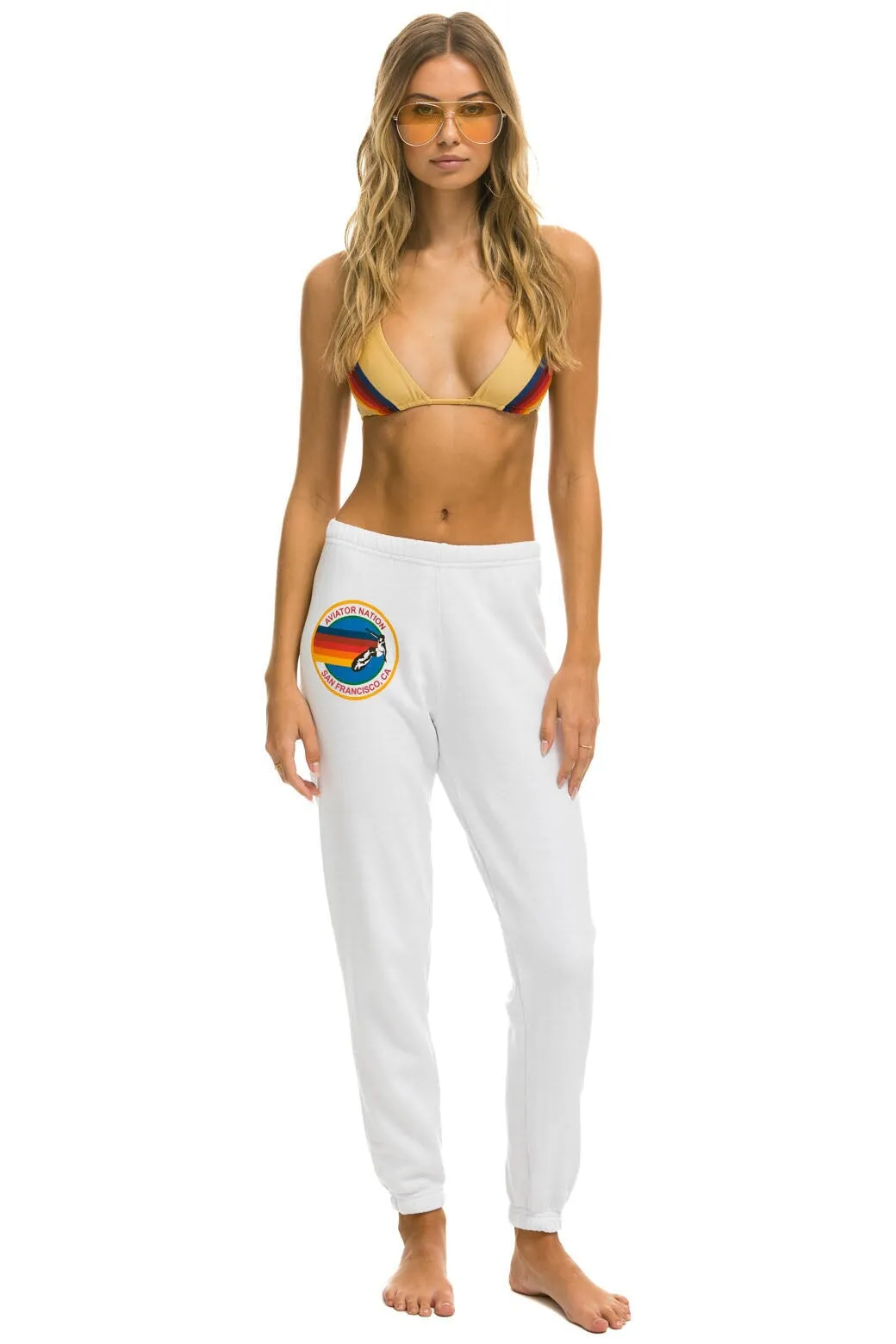 AVIATOR NATION SF - SWEATPANTS WHT