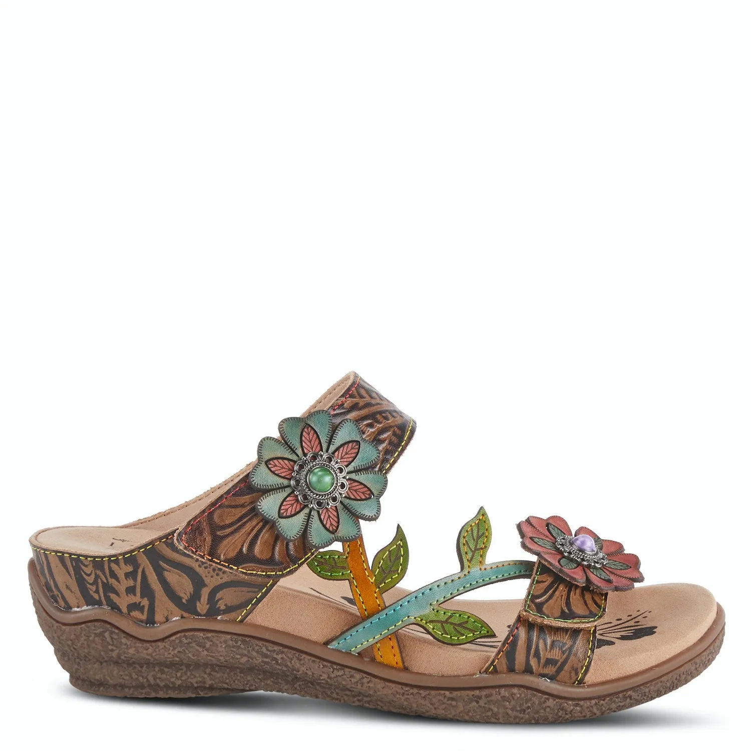 Aymee Fancy Adjustable Slide in Taupe