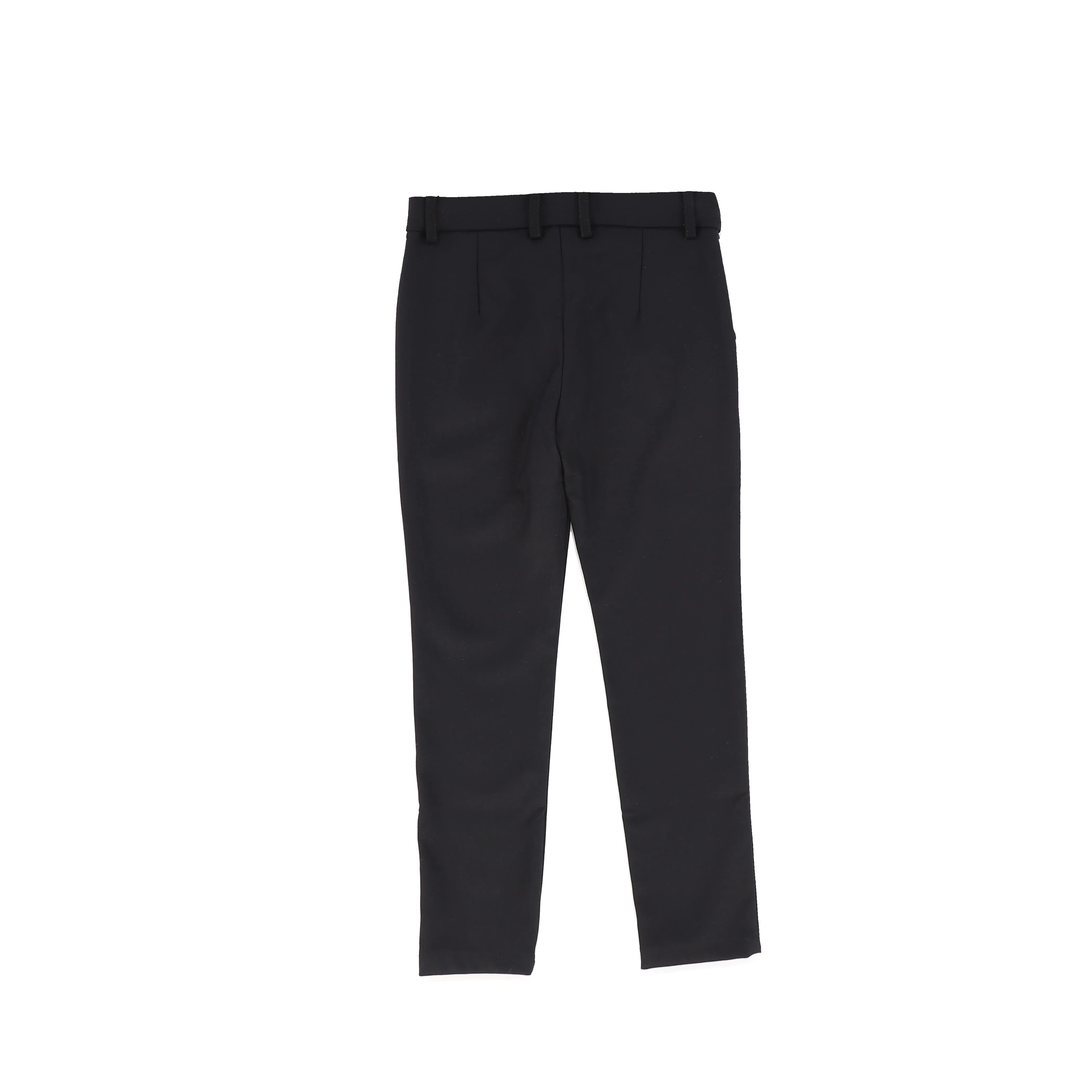 Bamboo Black Wool Slim Pant