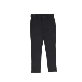 Bamboo Black Wool Slim Pant