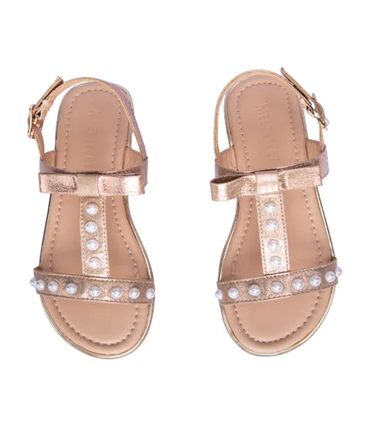 Barbara Kids Sandals for Girls - Rosegold