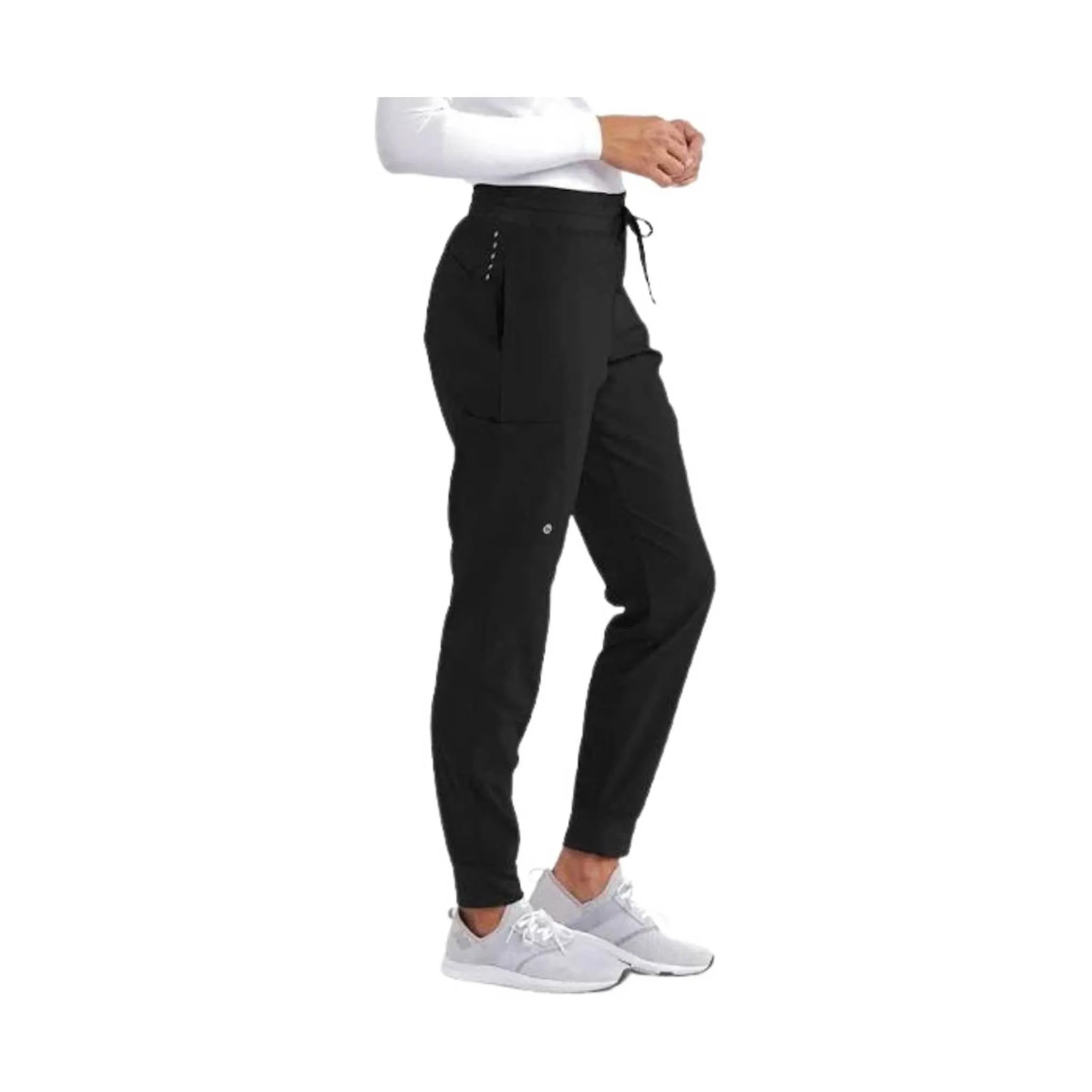 Barco Women's 3 Pocket Cargo Jogger Scrub Pant - Black