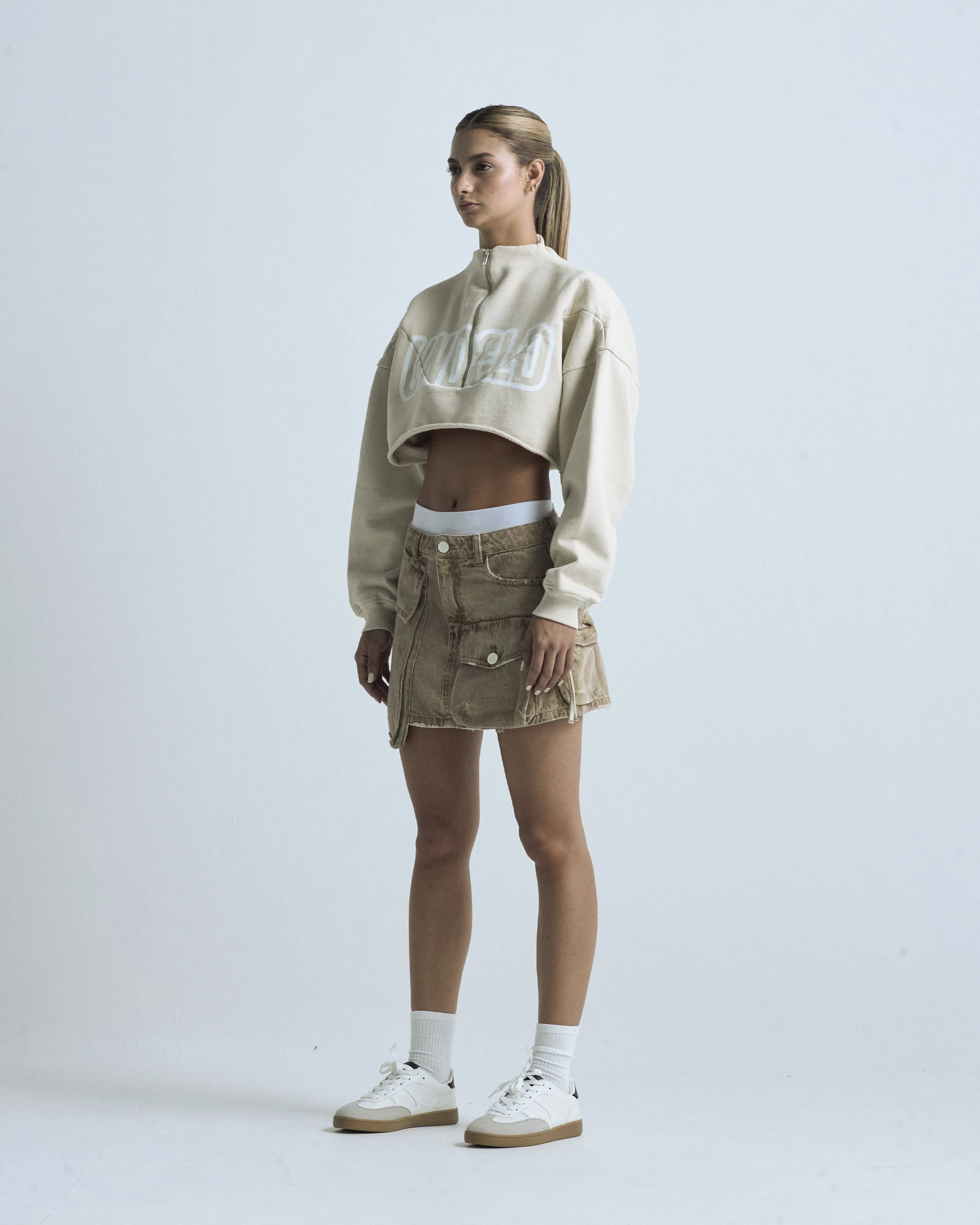 Basics Cargo Skirt Washed Camel