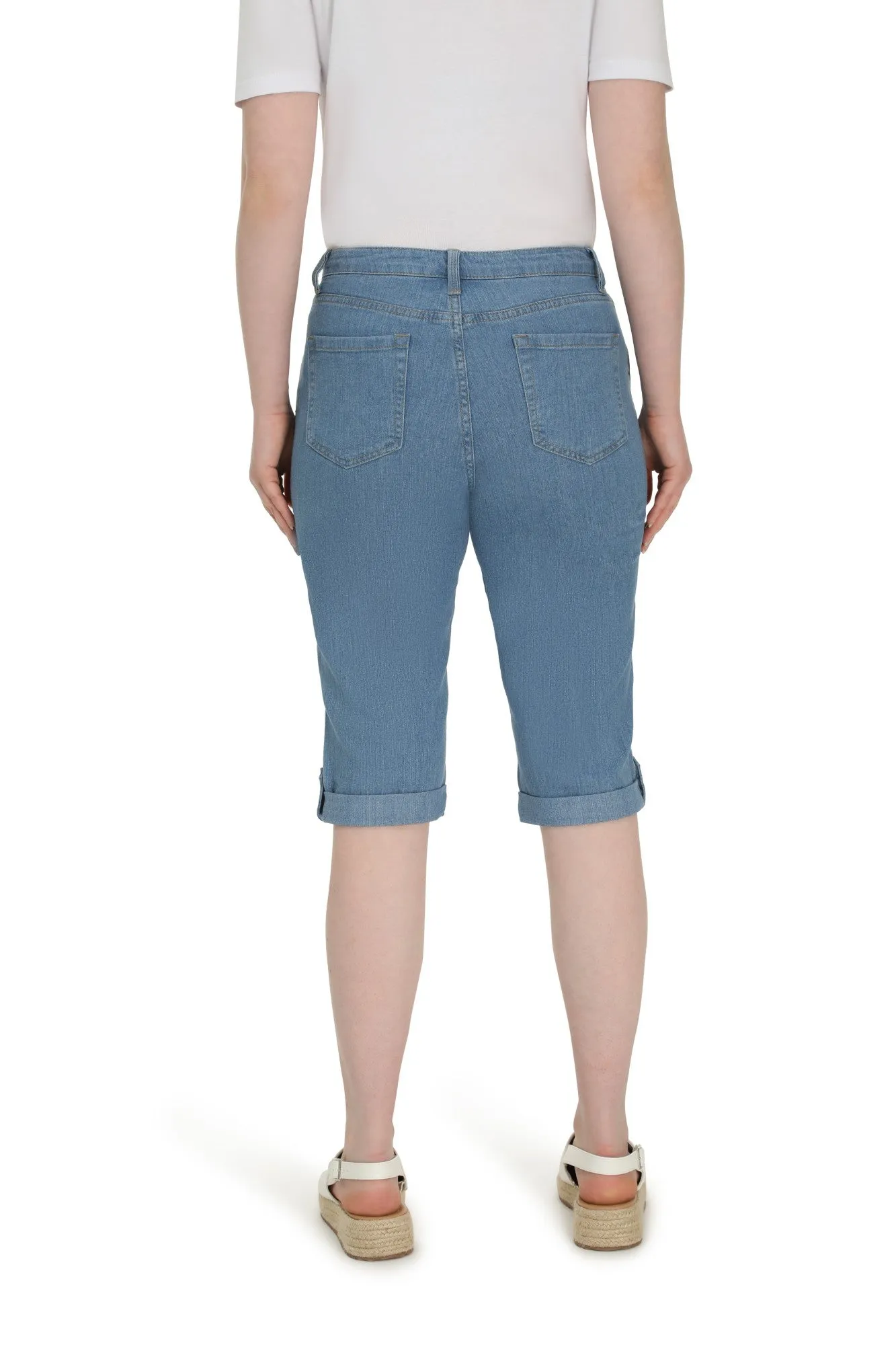 Below Knee Jeans With Roll Up Hem | LIGHT BLUE | 6592YR