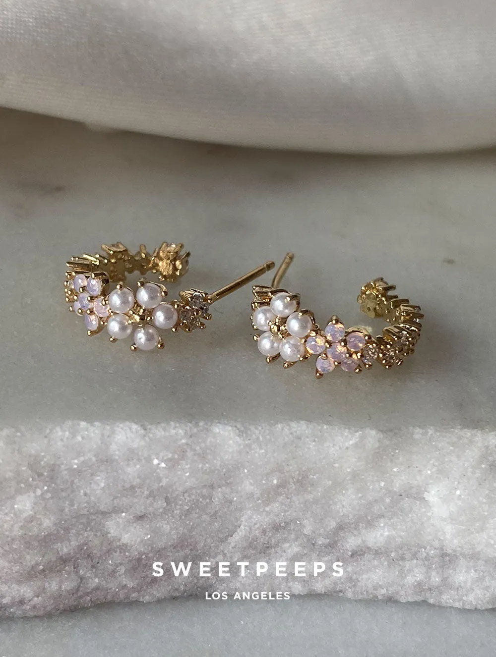 Bloom Pearl Encrusted Studs