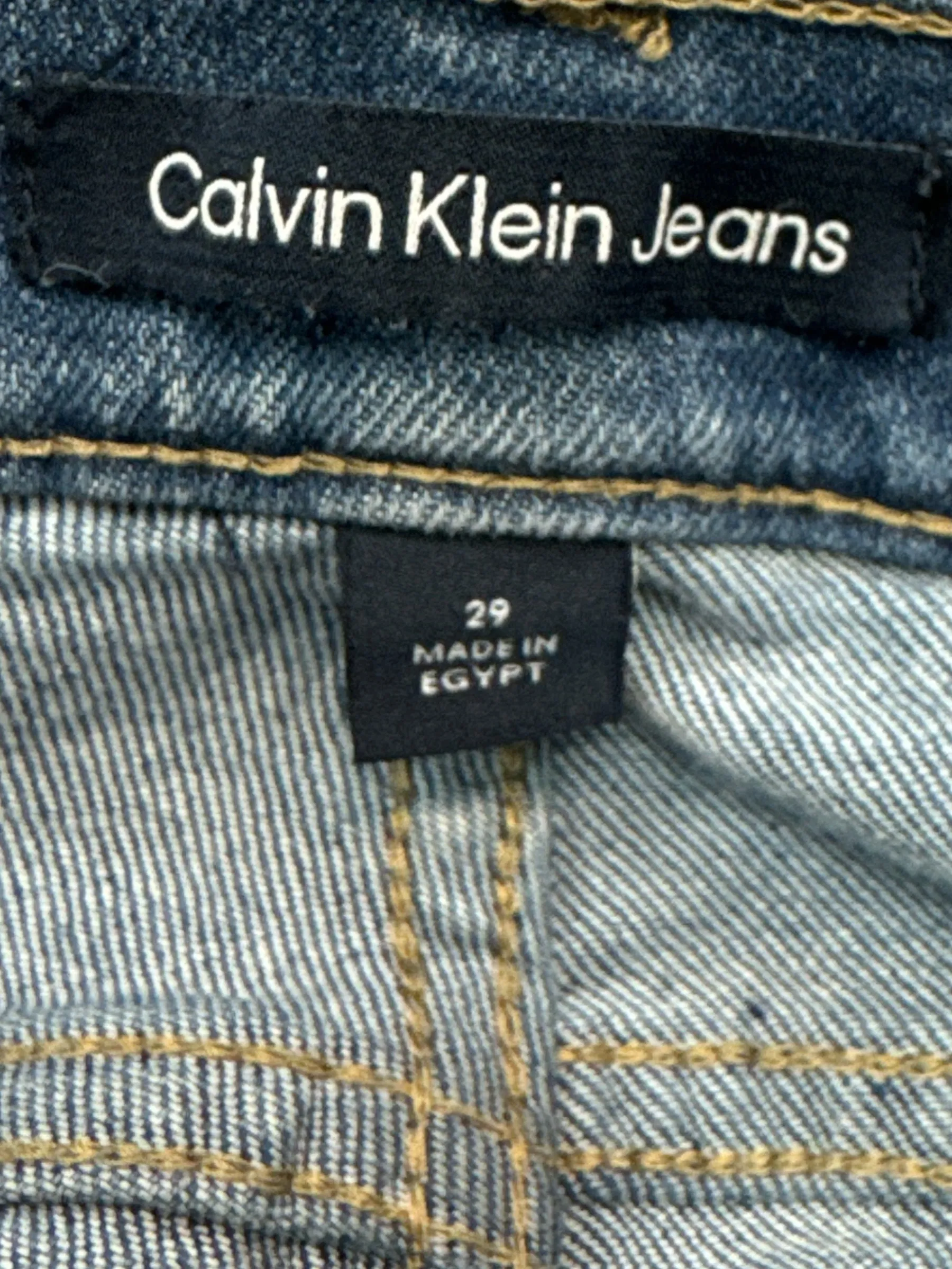 Blue Denim Jeans Straight Calvin Klein, Size 8