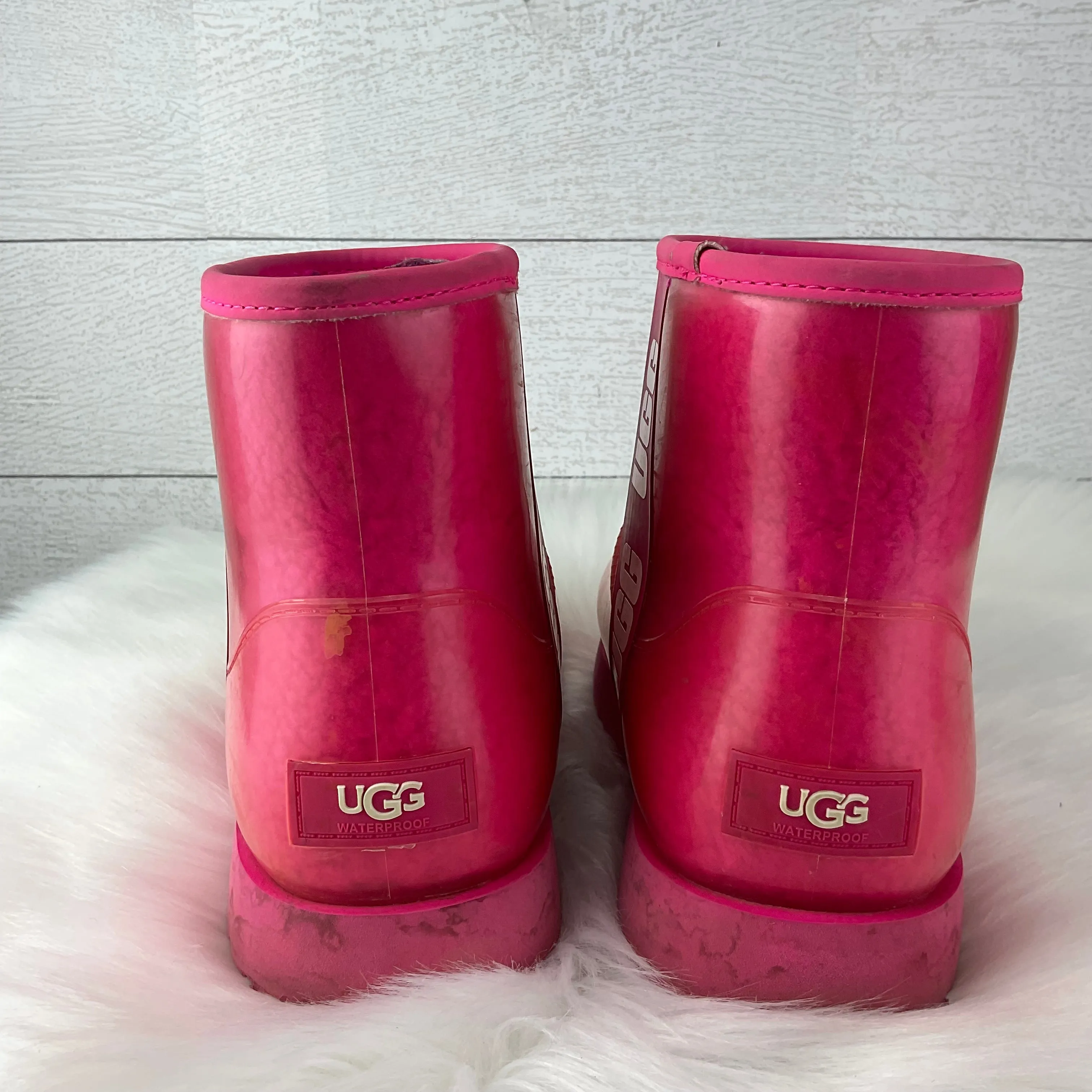 Boots Designer By Ugg In Pink, Size: 8