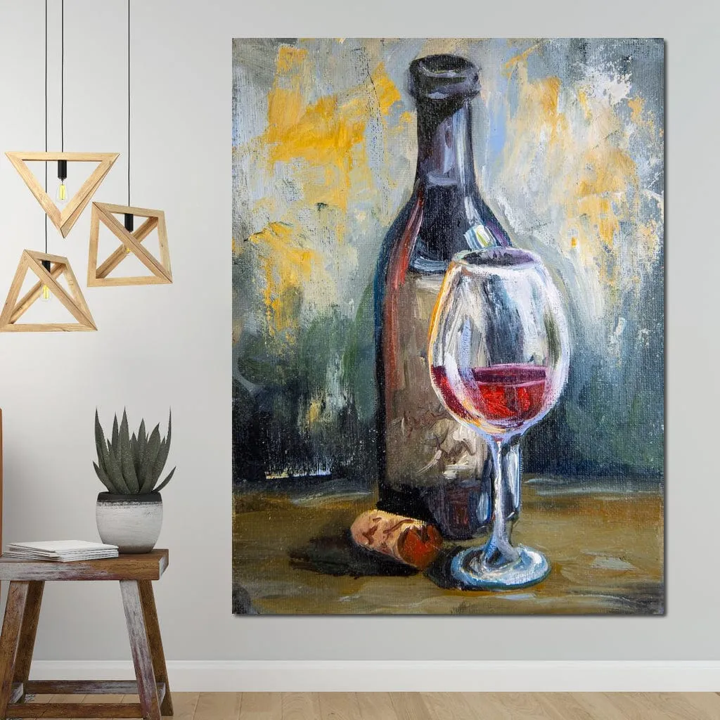 Bottle & Glass of Wine