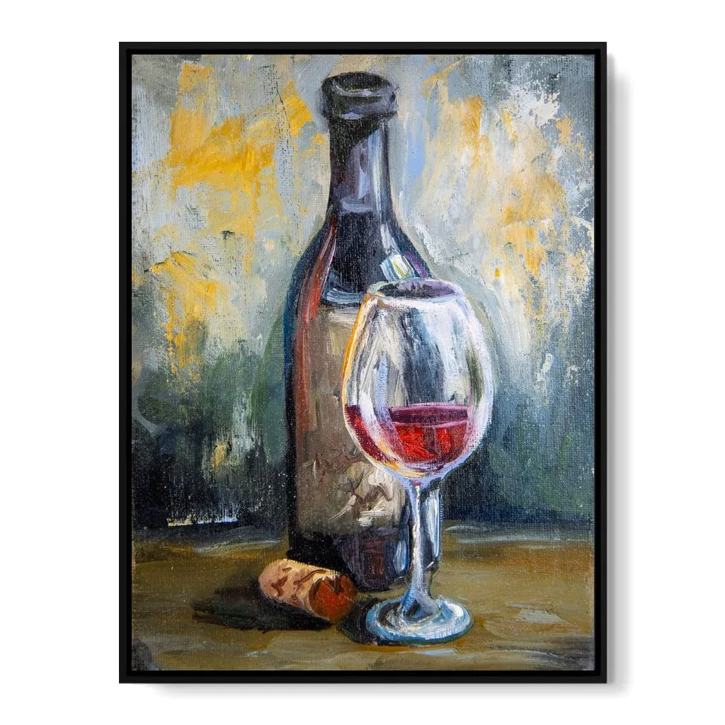 Bottle & Glass of Wine