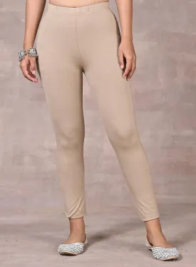 Bright Beige Plain Tight