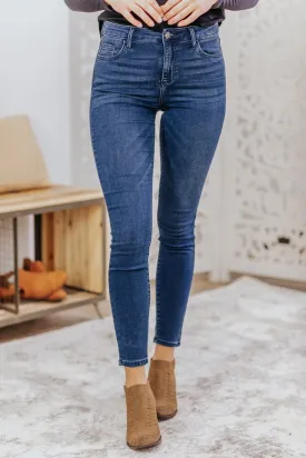 Cecilia Cello Mid Rise Ankle Skinny Jeans