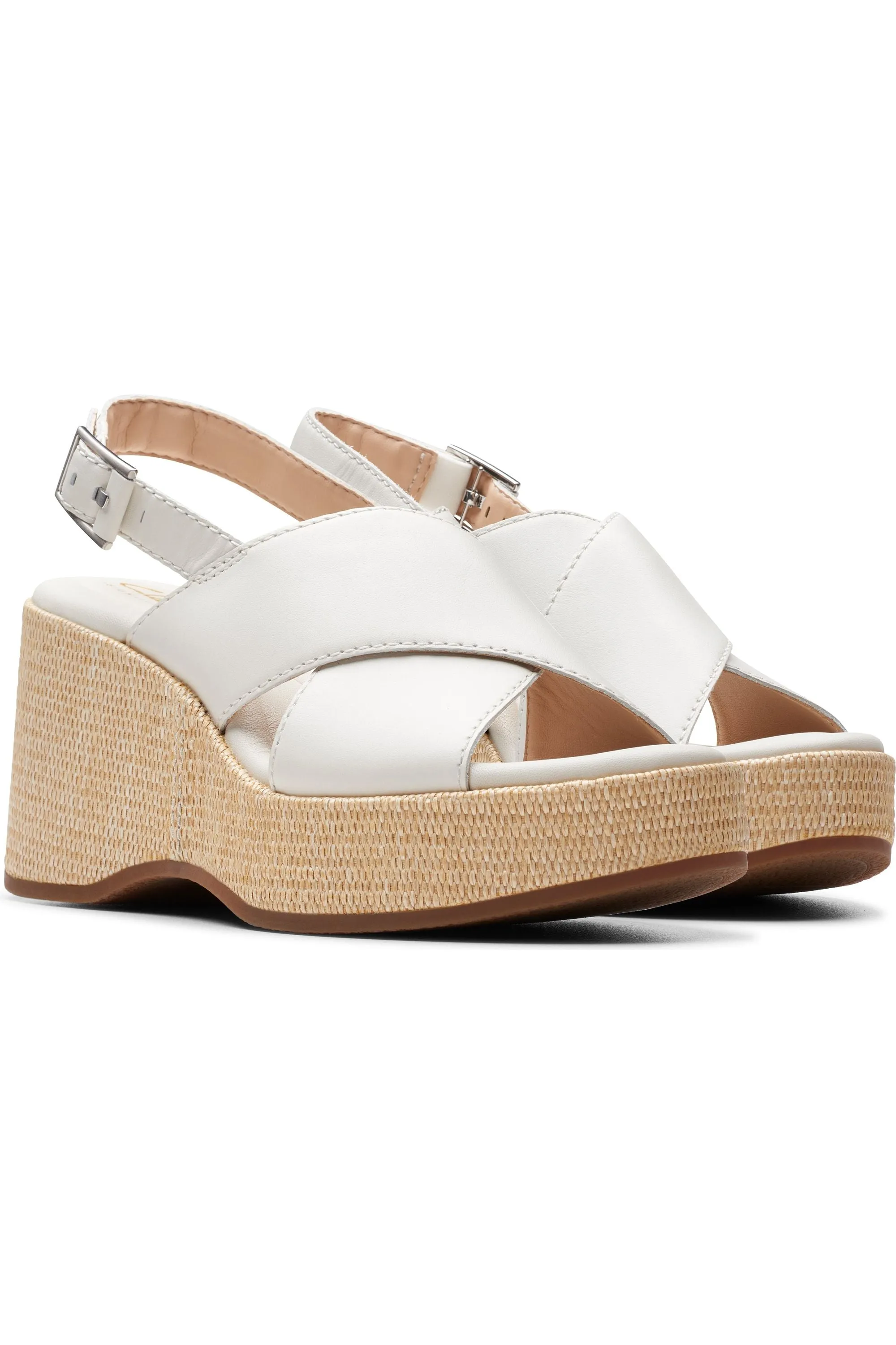 Clarks Manon Wish in Off White Leather