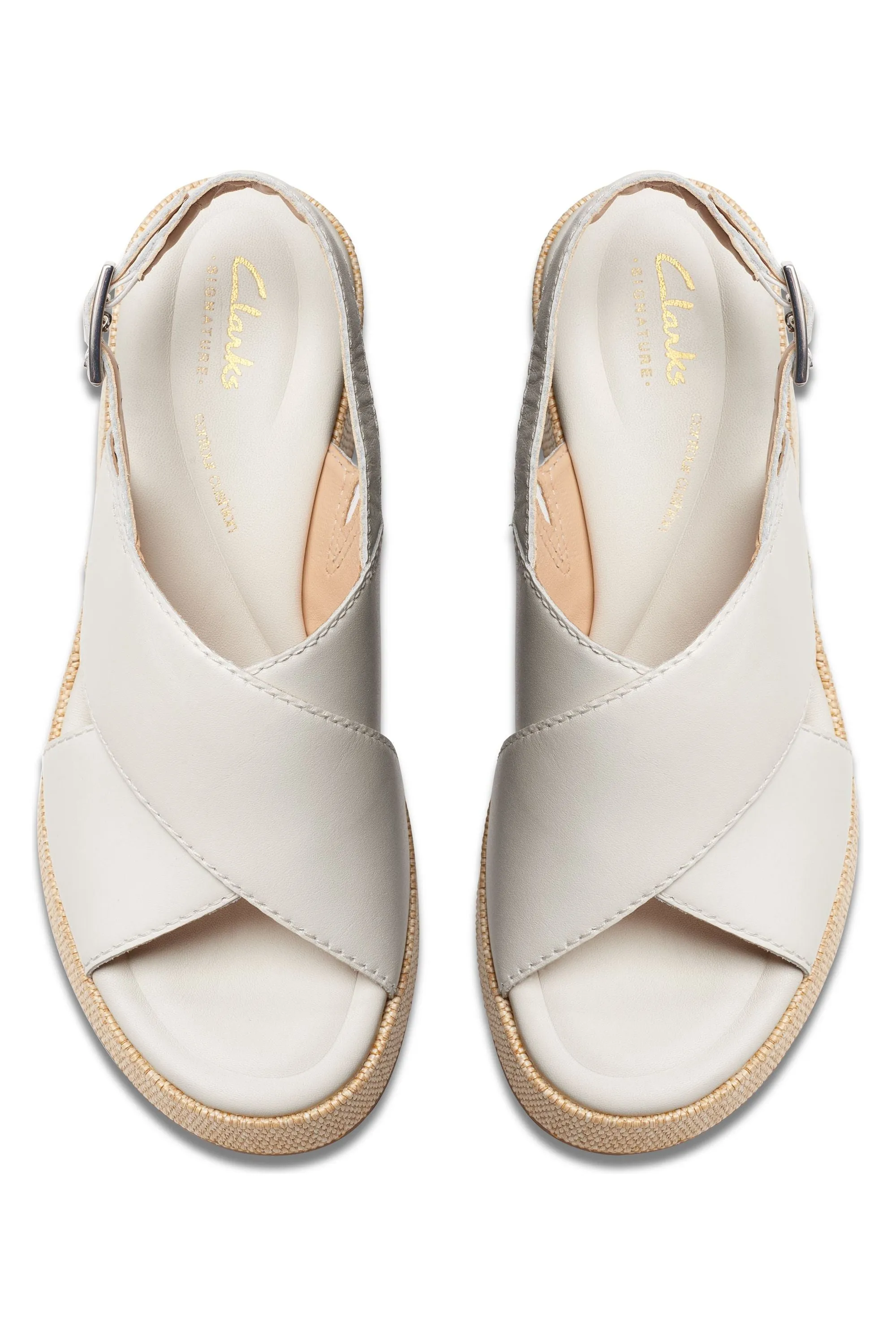 Clarks Manon Wish in Off White Leather