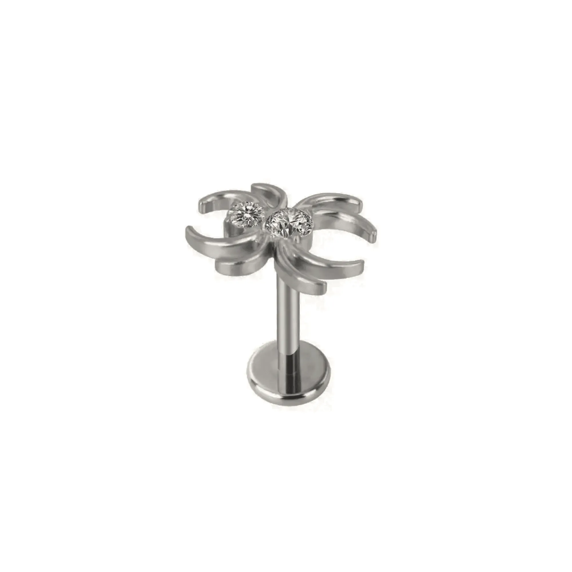 Clear Jewel Spider Flat Back Stud