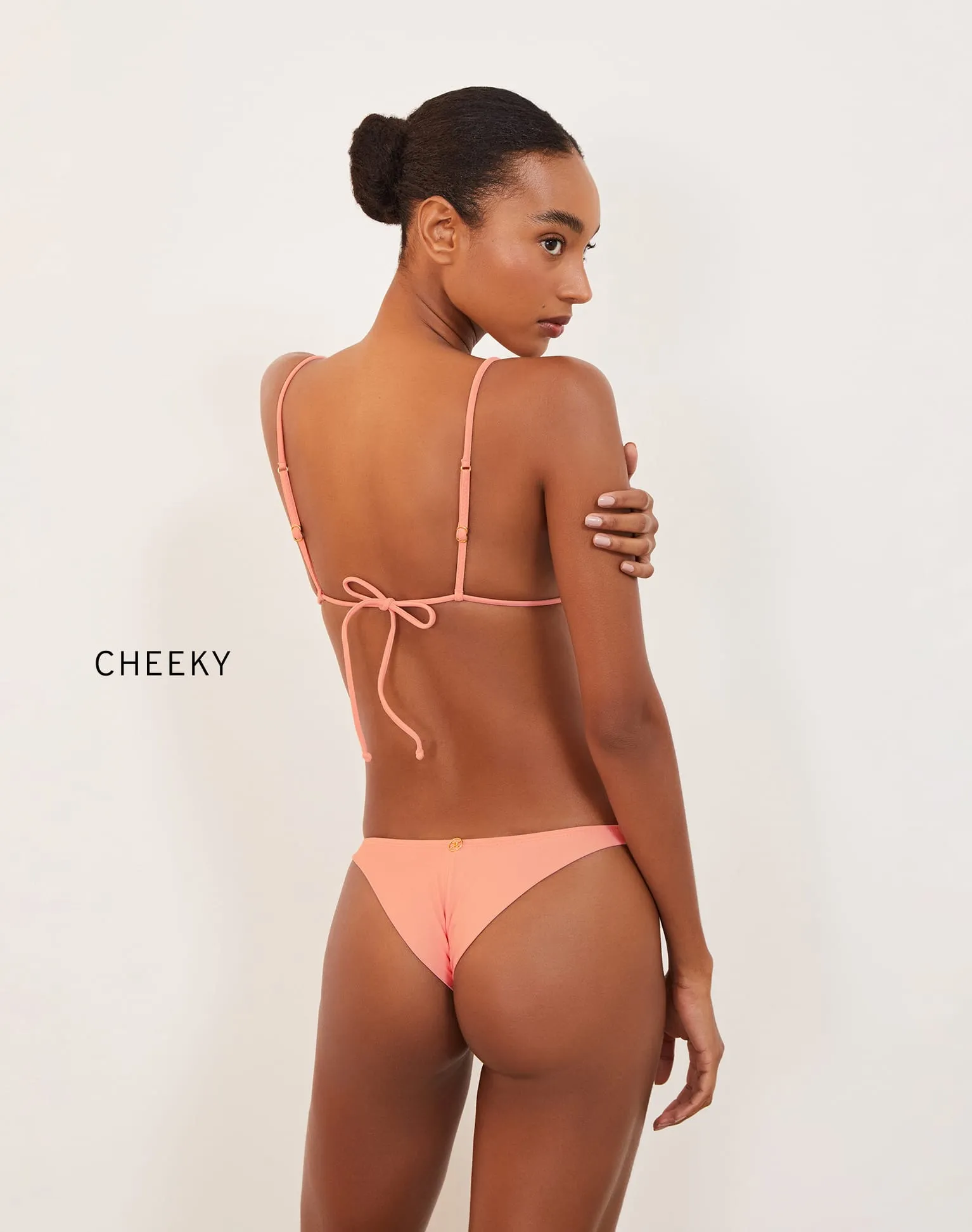 Cora Parallel Tri Top - Peach