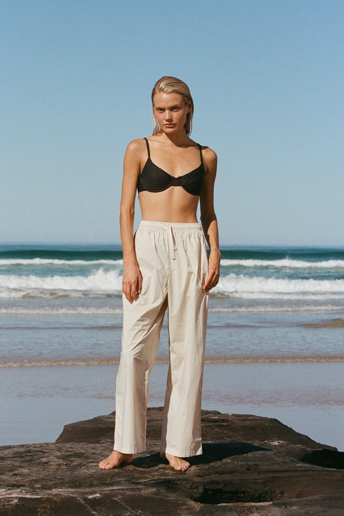 Cotton Poplin Pant - Husk