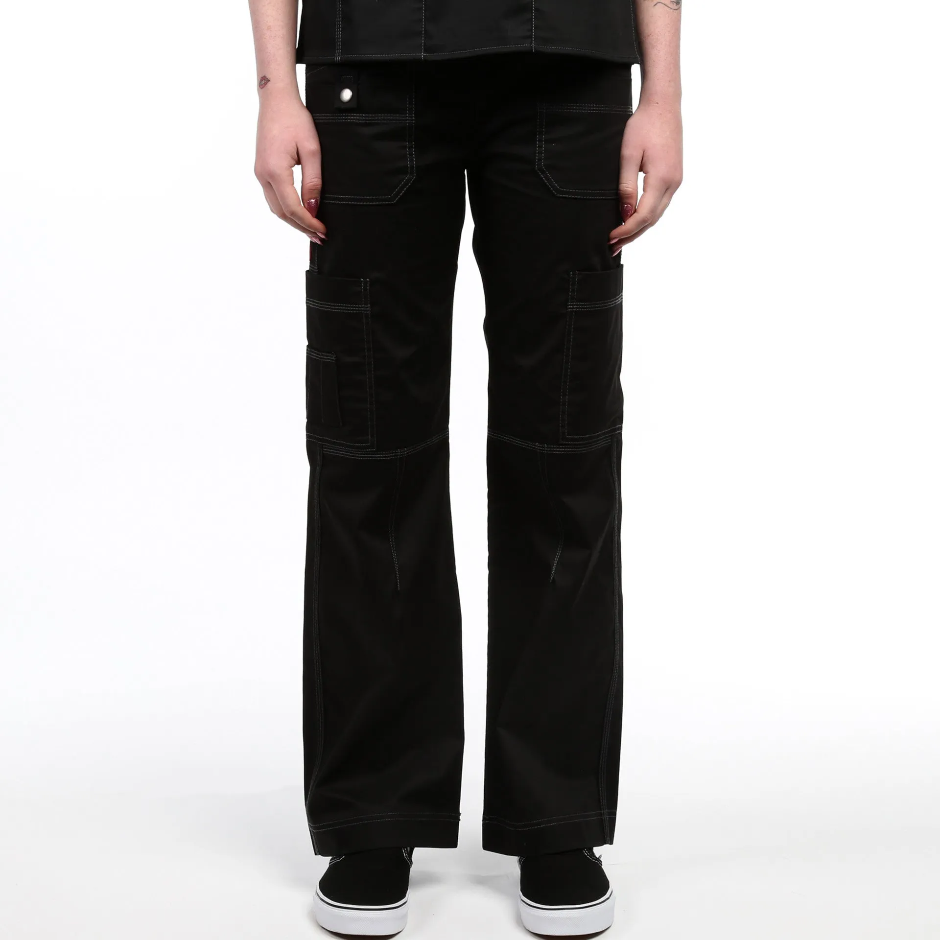 Dickies Jr. Fit Low-Rise Drawstring Cargo Pant - Black