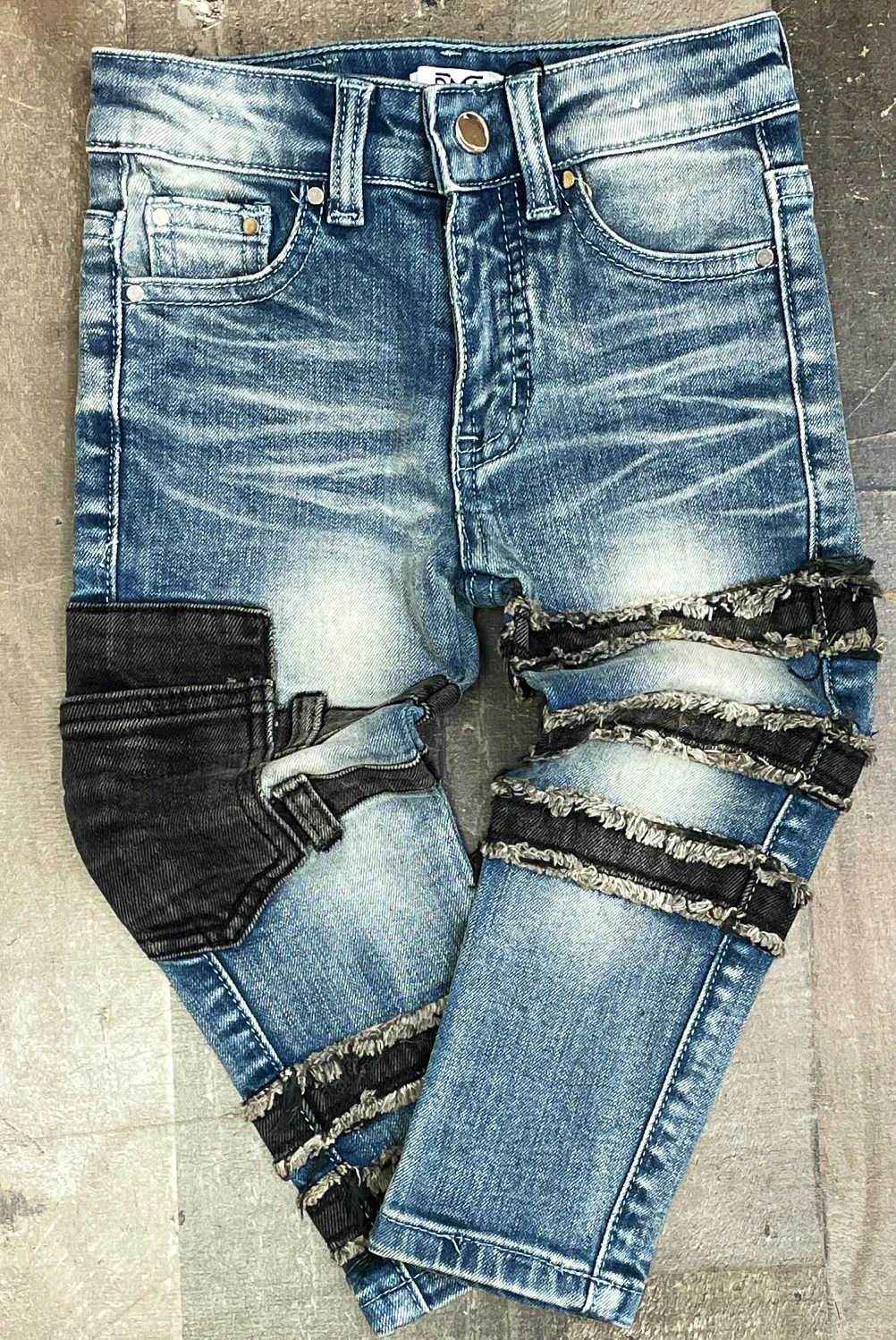 DNA Premium Wear- black stripe denim jeans (kids)