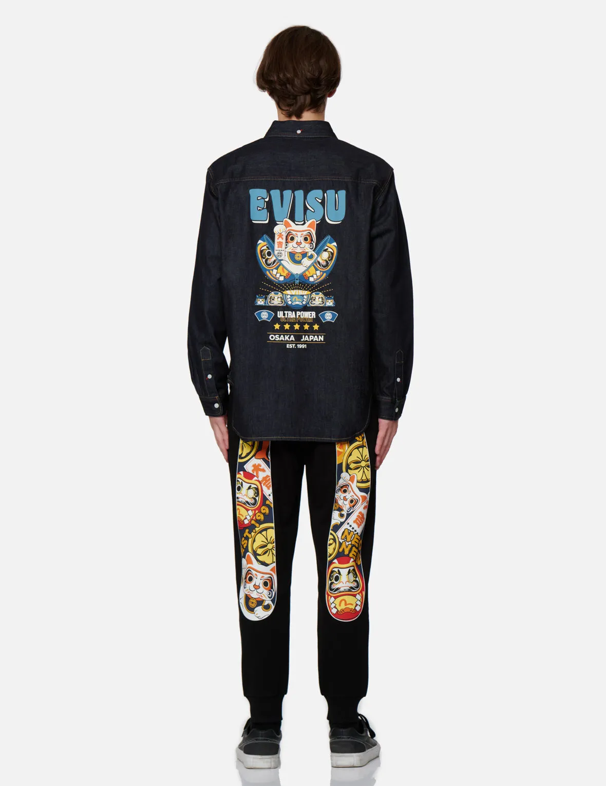 EVISU Squad Daicock Print Sweatpants