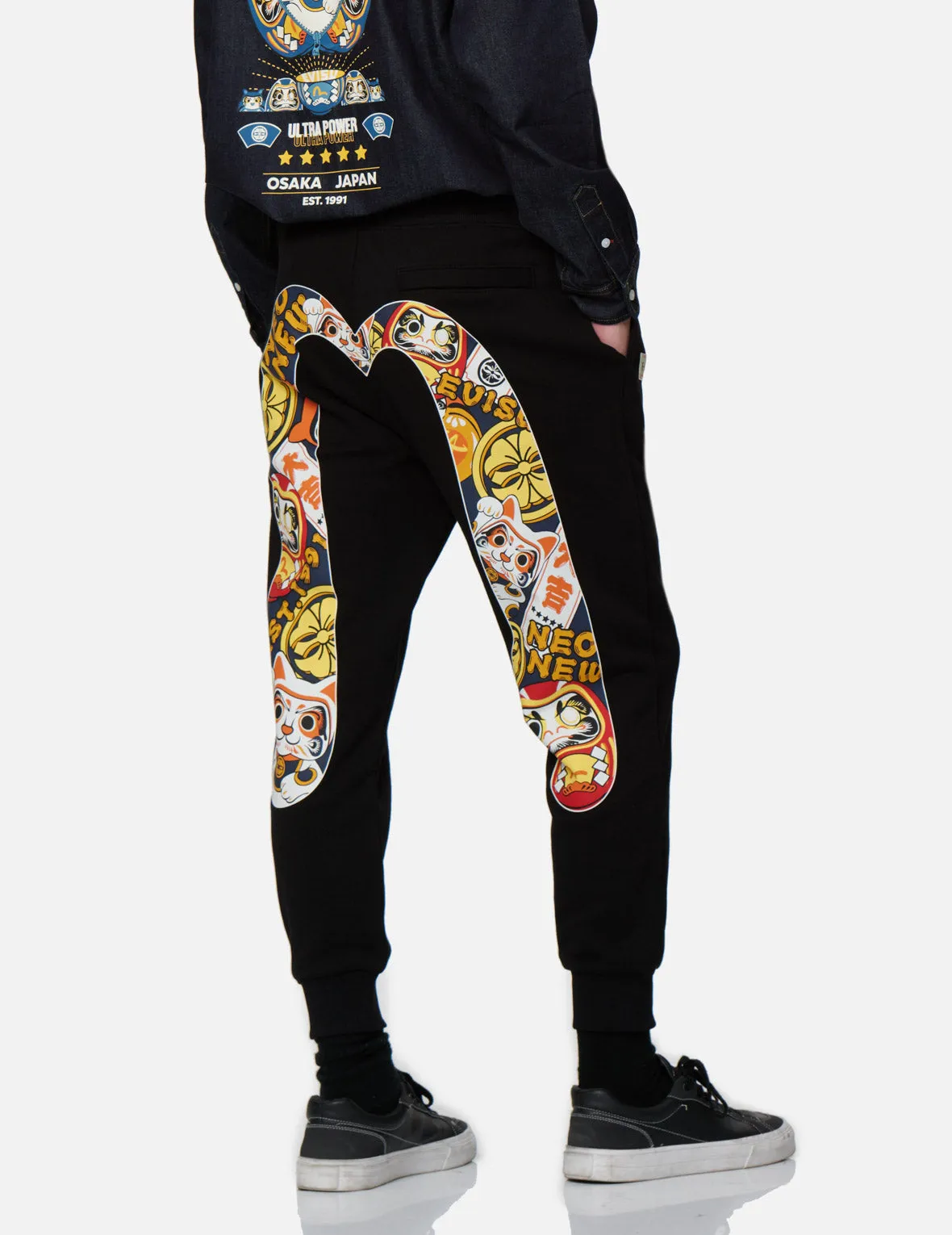 EVISU Squad Daicock Print Sweatpants