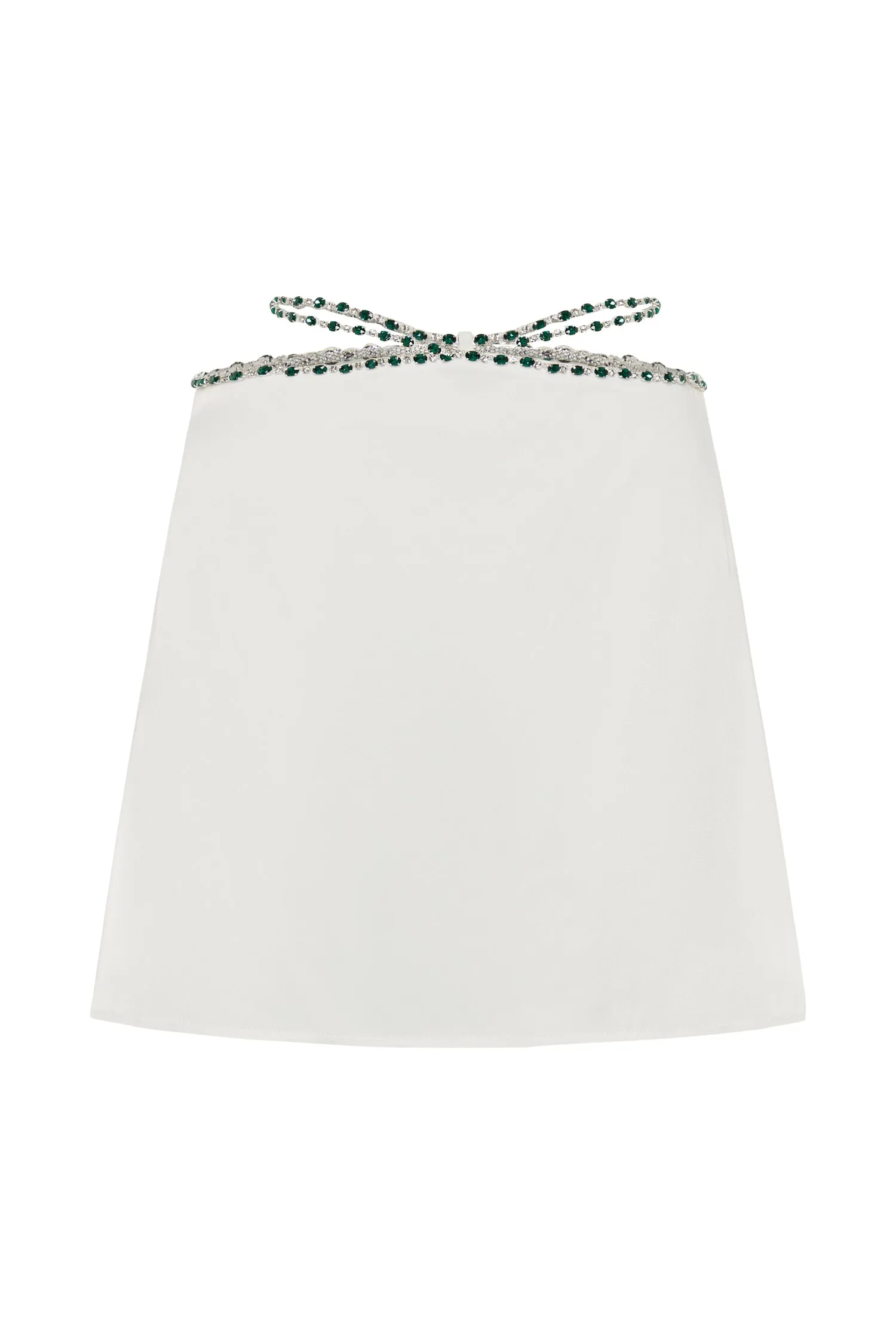 Farah Diamante Trim Mini Skirt - White