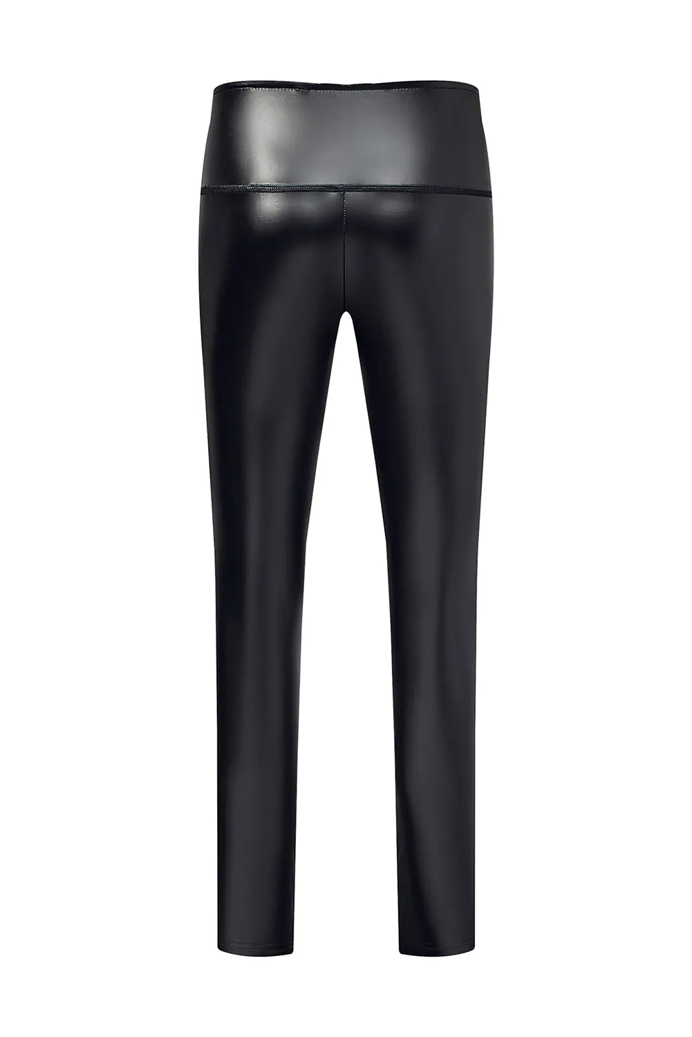 Faux Leather High Waist Blcak Skinny Leggings