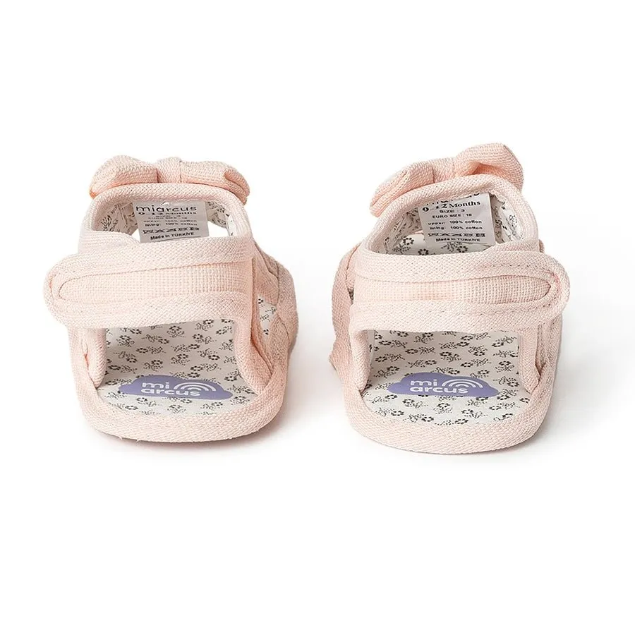 Fave Baby Girl Pink Woven Booties